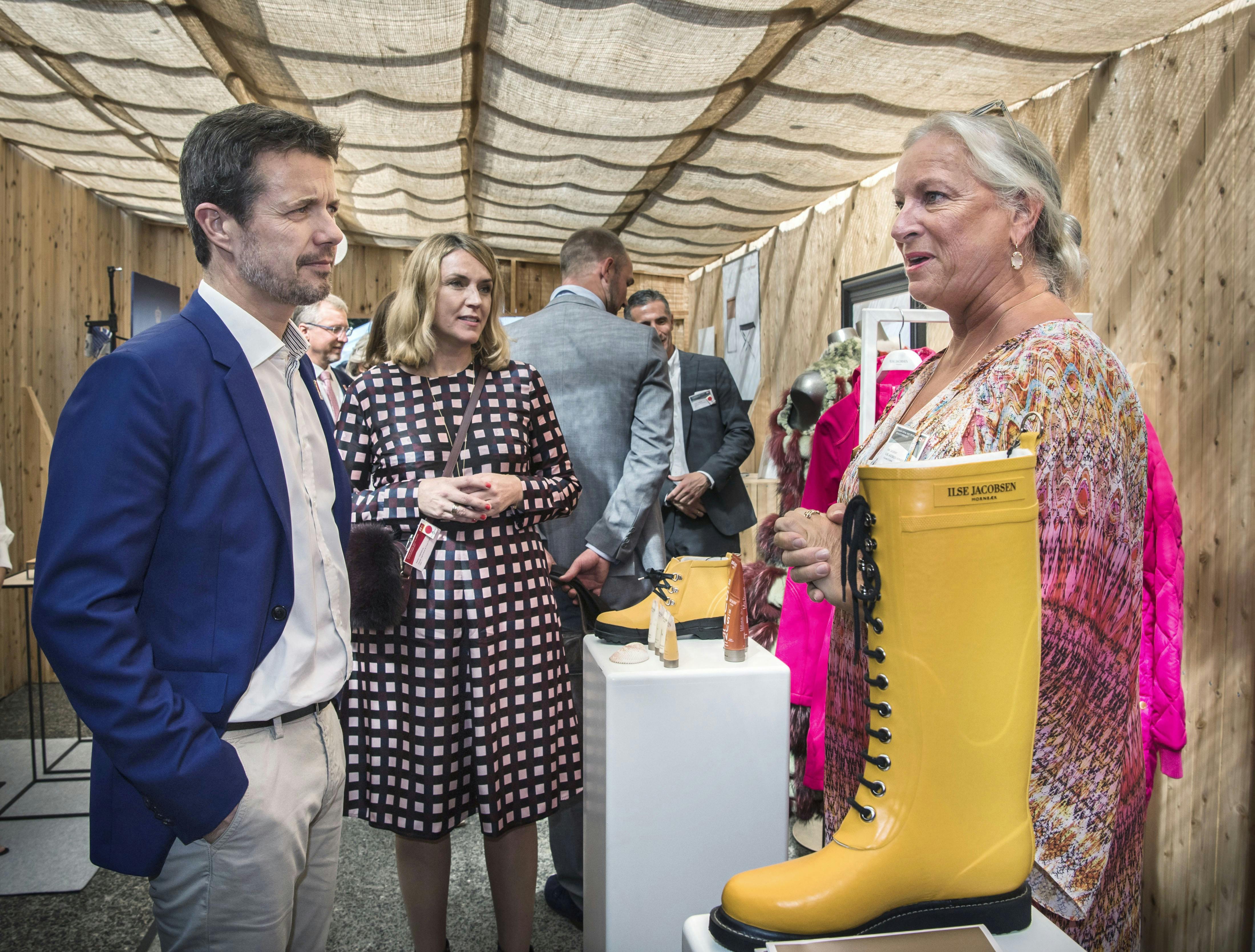 Ilse Jacobsen på&nbsp;"Food and lifestyle event", hvor hun blandt andet fik besøg af kronprins Frederik og kronprinsesse Mary.
