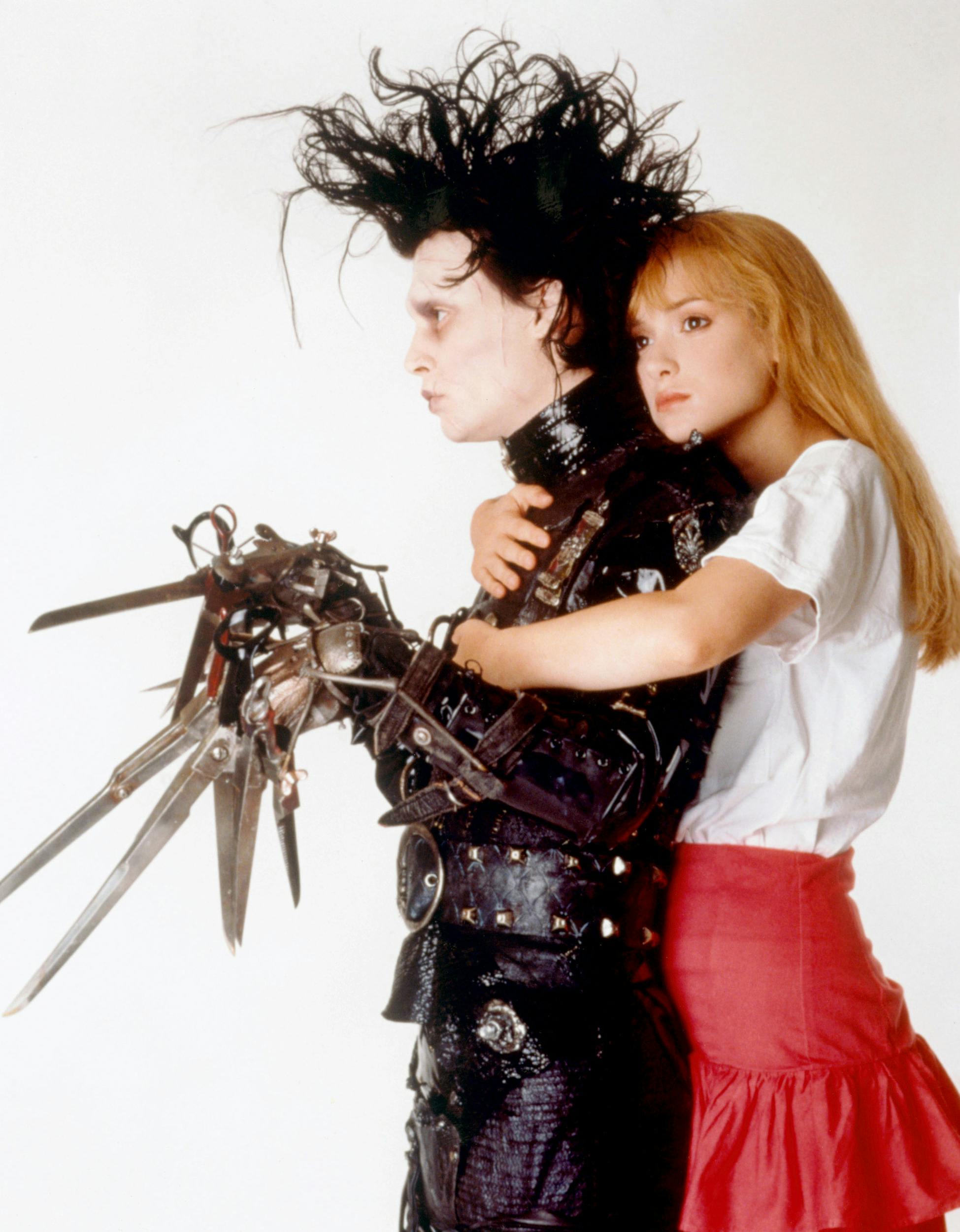 Johnny Depp og Winona Ryder i "Edward saksehånd" fra 1990. 