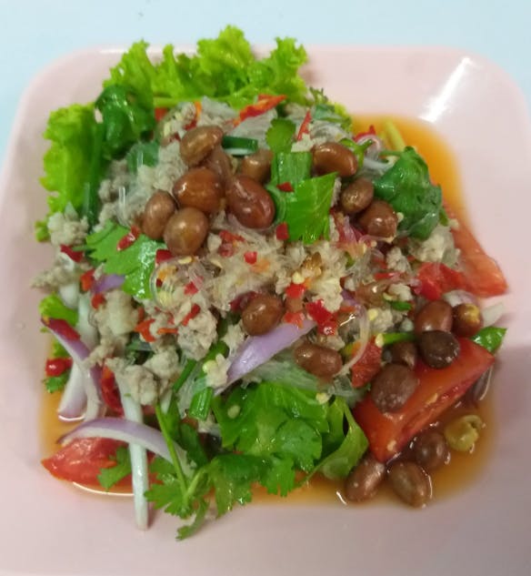 Restauranten bugner af lækre retter som denne.