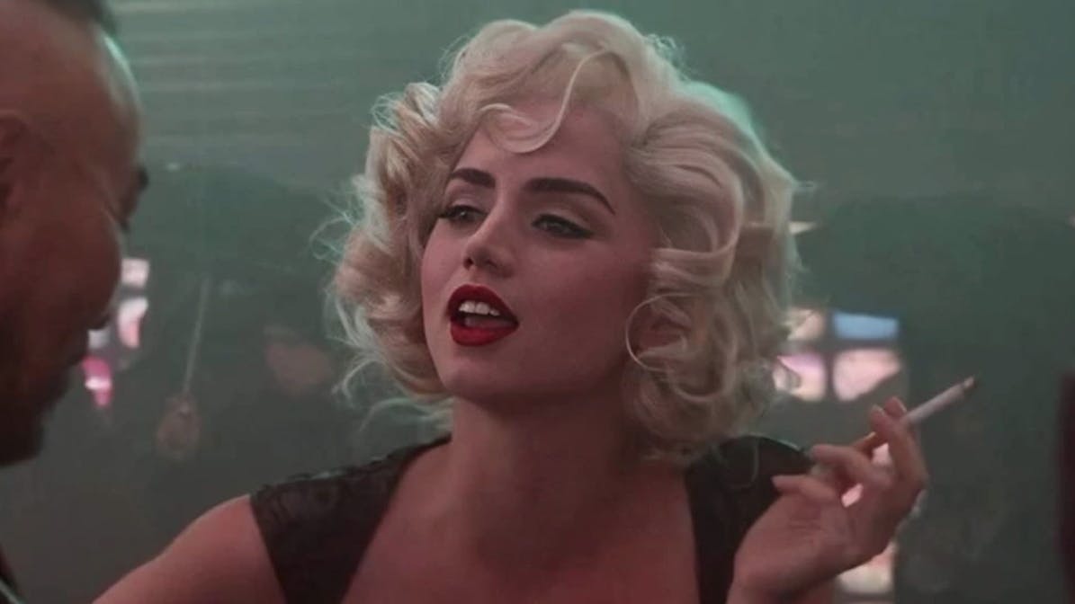 Ana de Armas som Marilyn Monroe i den kommende Netflix-film "Blonde".&nbsp;
