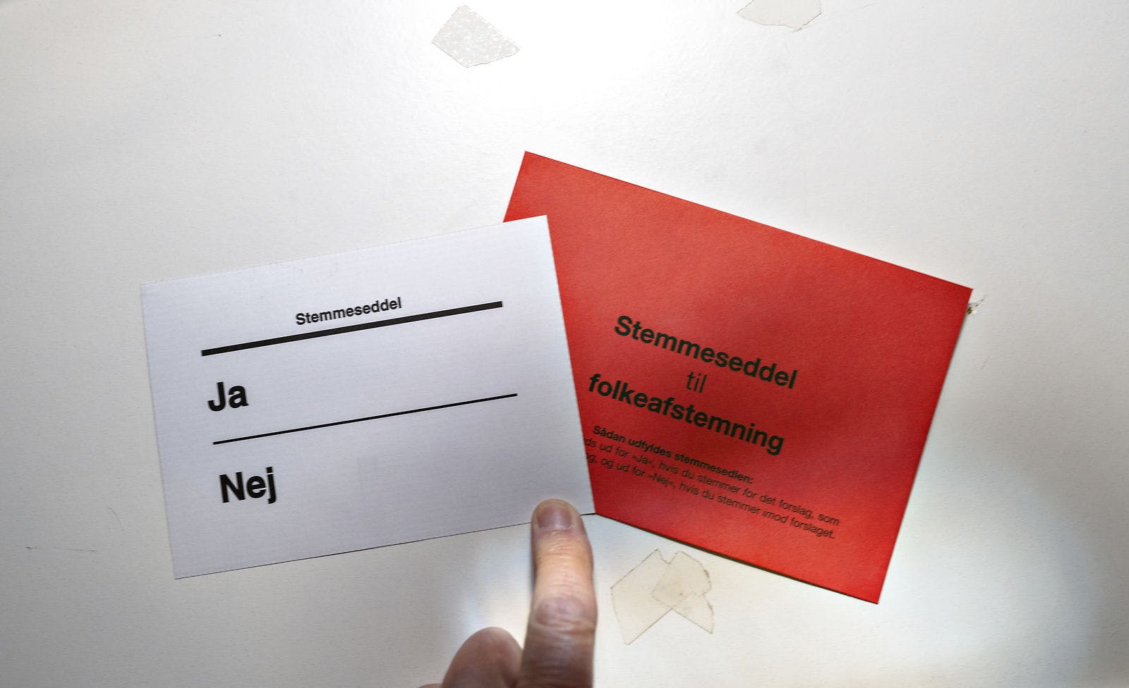 Stemmeseddel til folkeafstemning 1. juni 2022