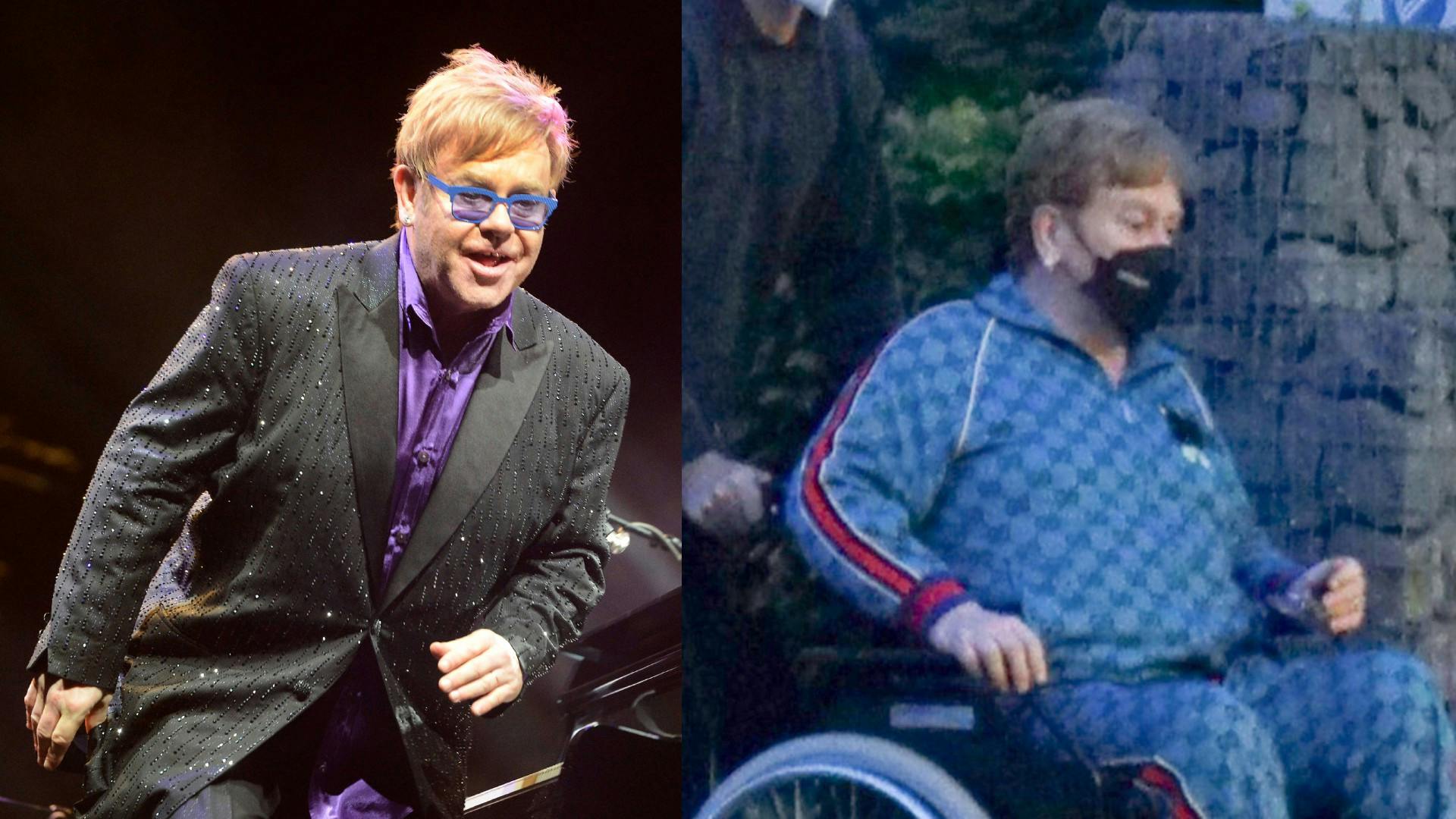 Elton John har en travl sommer forude. På de nyeste billeder af ham, bliver han hjulpet fra bilen ind i lufthavnen ved hjælp af en kørestol