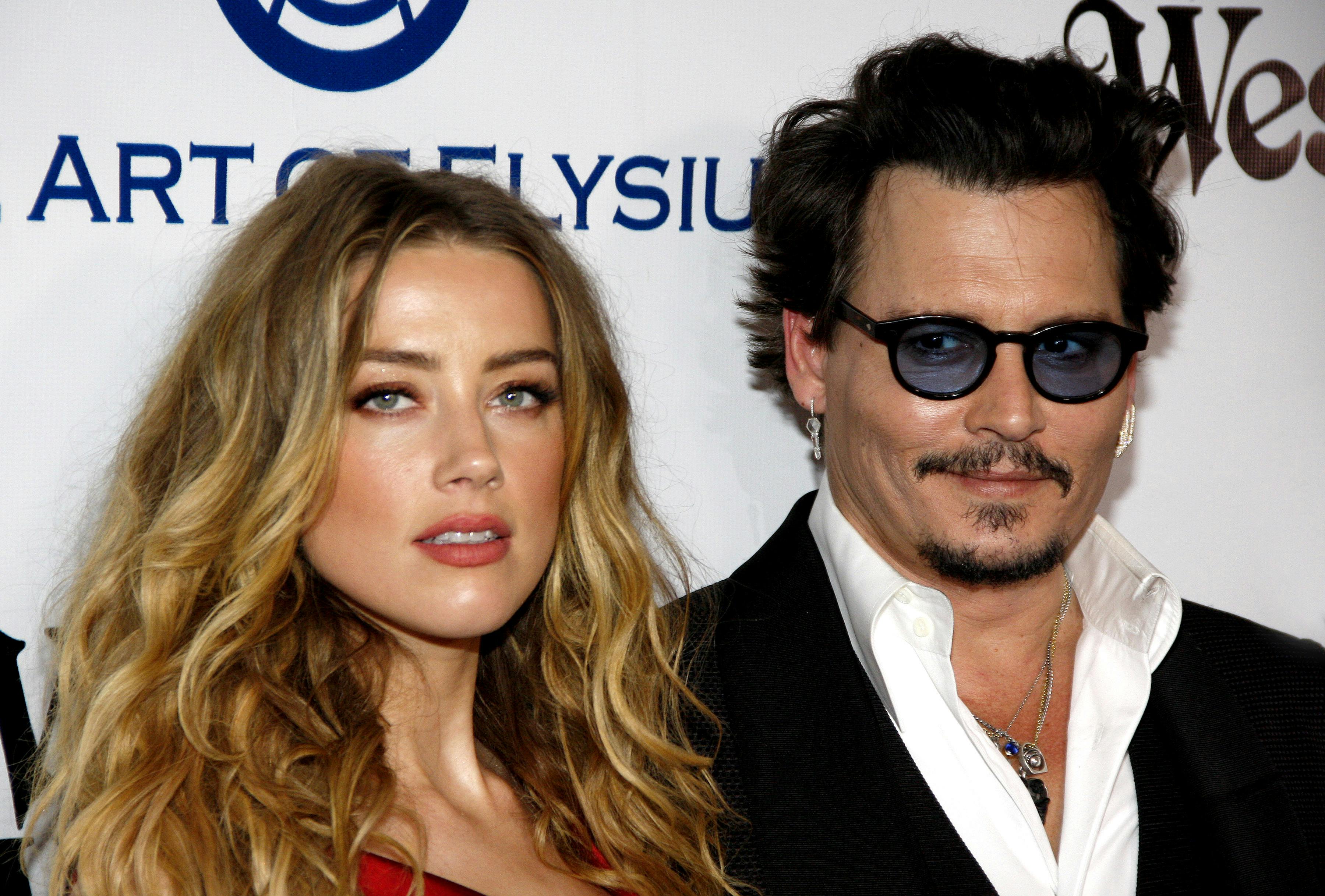 Amber Heard og Johnny Depp, mens alt stadig var fryd og gammen.
