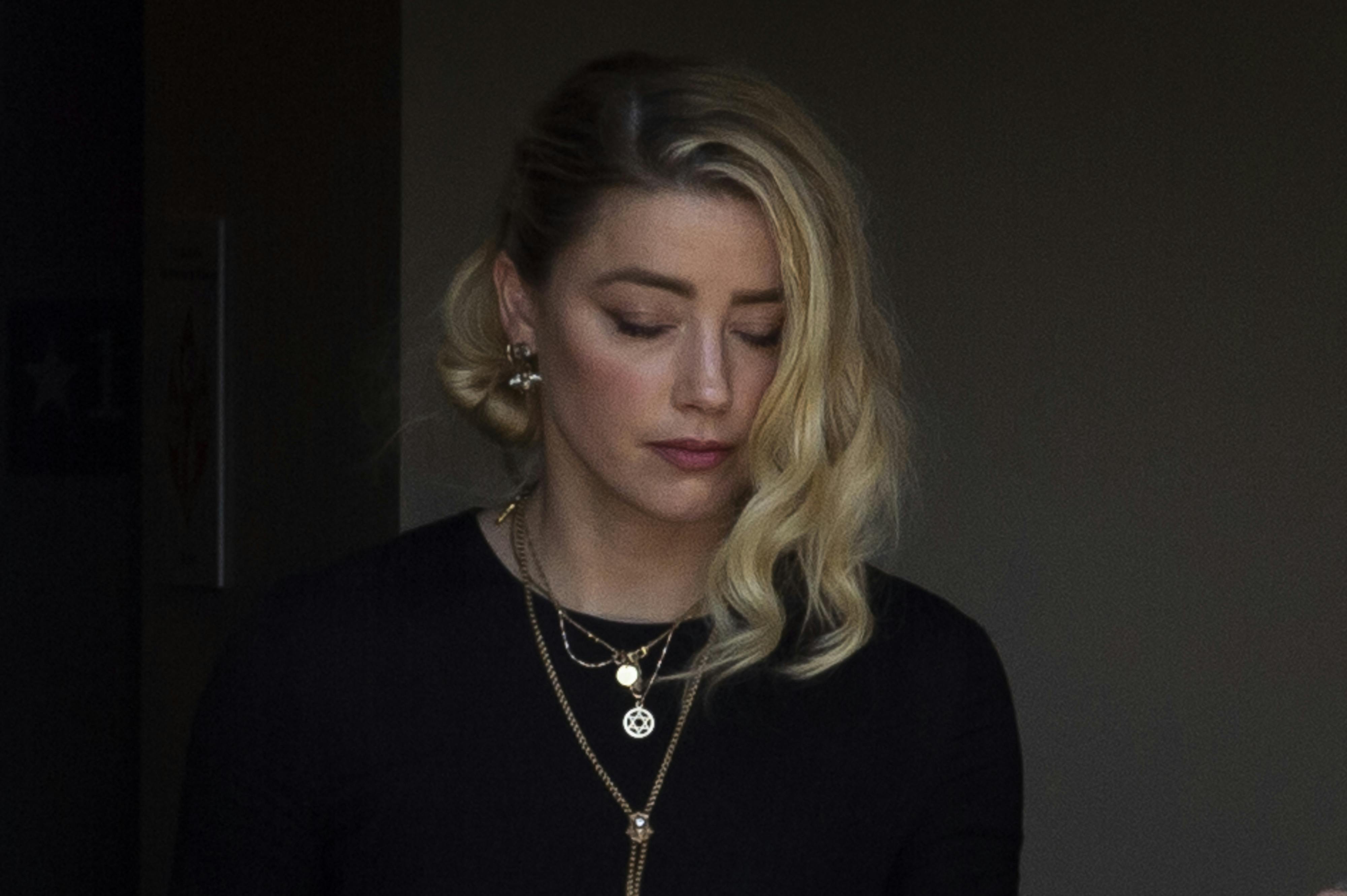 Amber Heard kort efter juryens afgørelse.