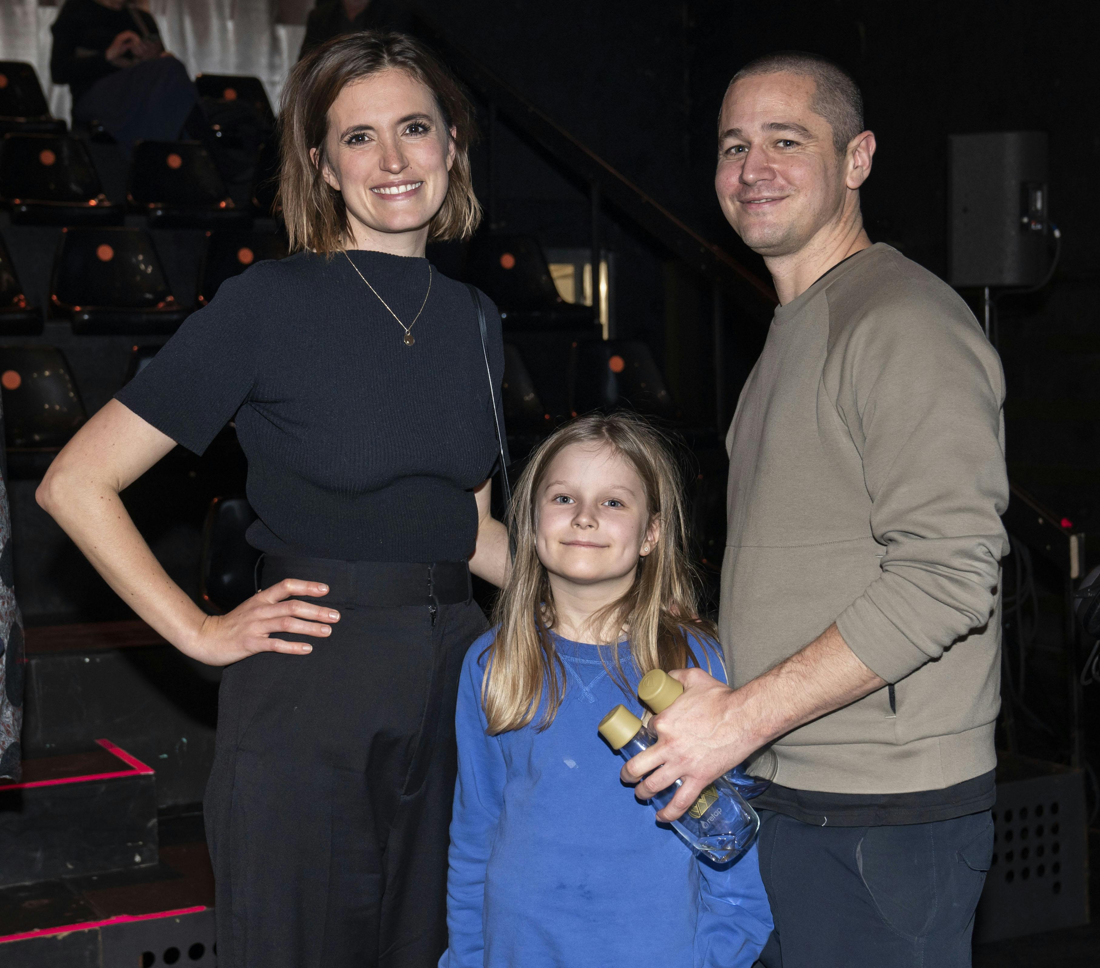 Ditte Haue med kæresten Rasmus Moltke og hans datter Lili Rose på ni.