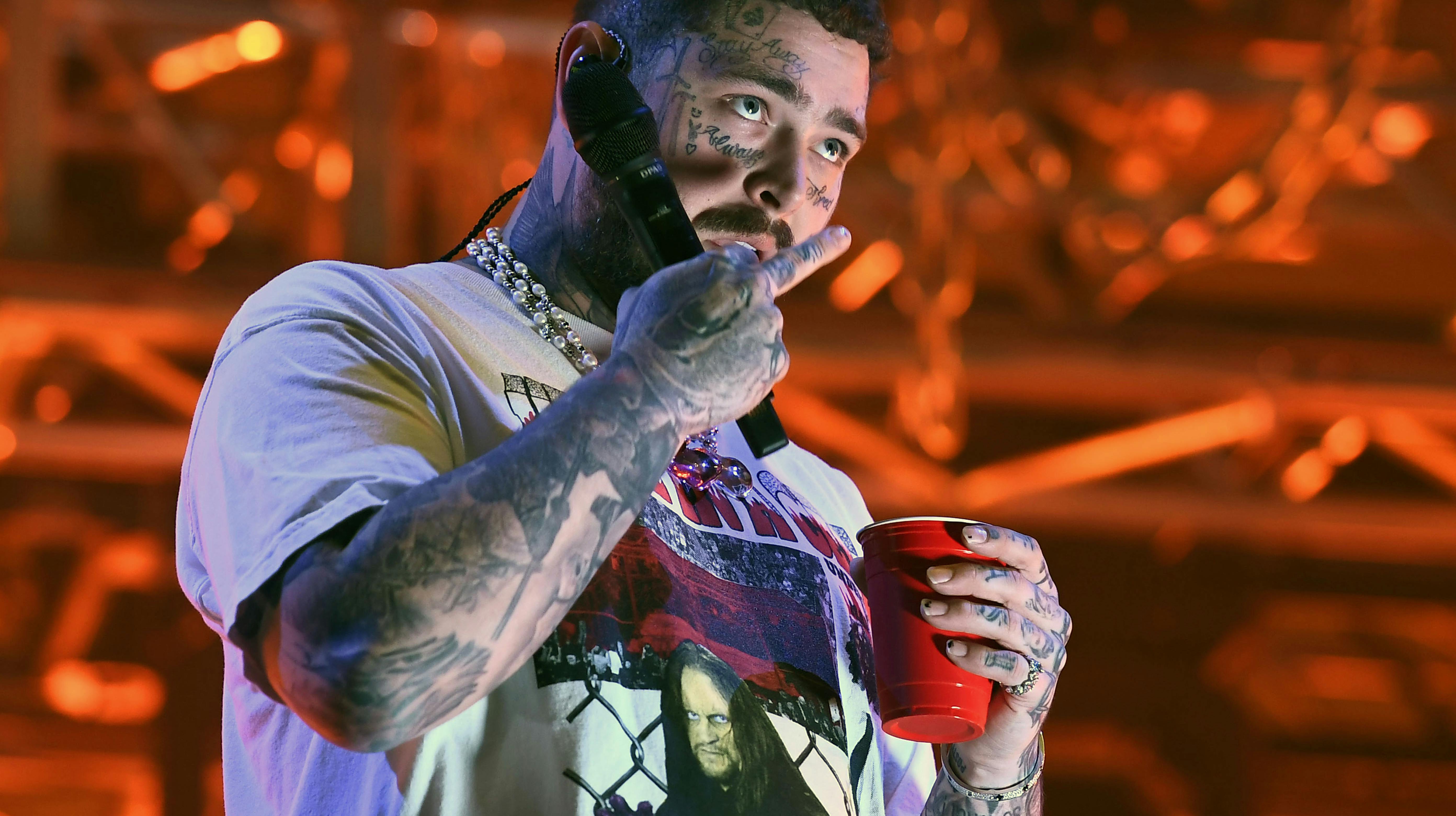 Post Malone på scenen i august 2021.