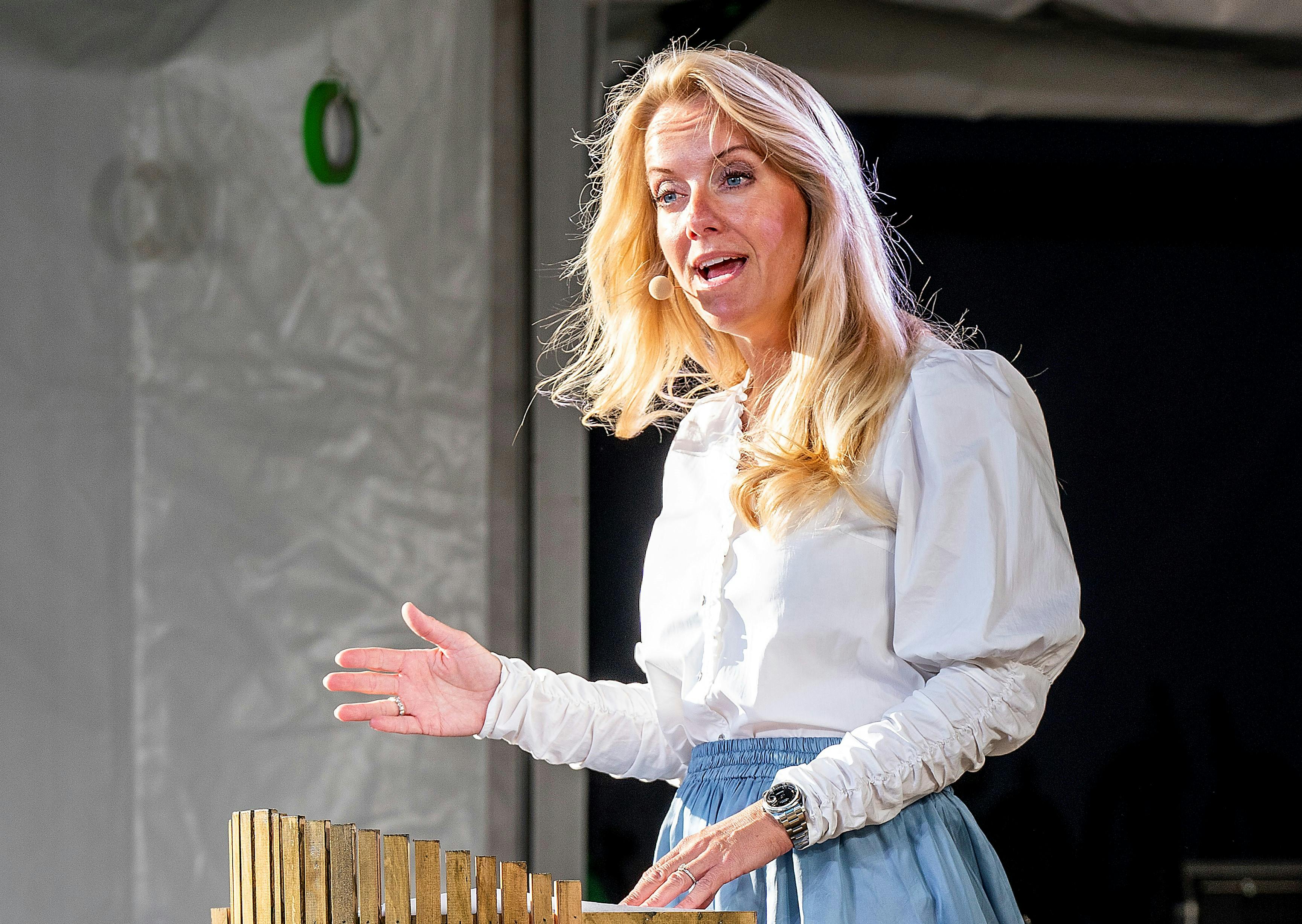 Pernille Vermund stod på Folkemødets største scene for at holde sin partiledertale torsdag aften 