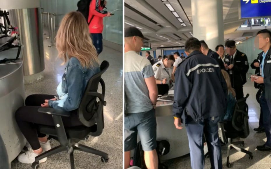 En amerikansk familie fik et chok, da deres datter blev tilbageholdt i en lufthavn i Hongkong.