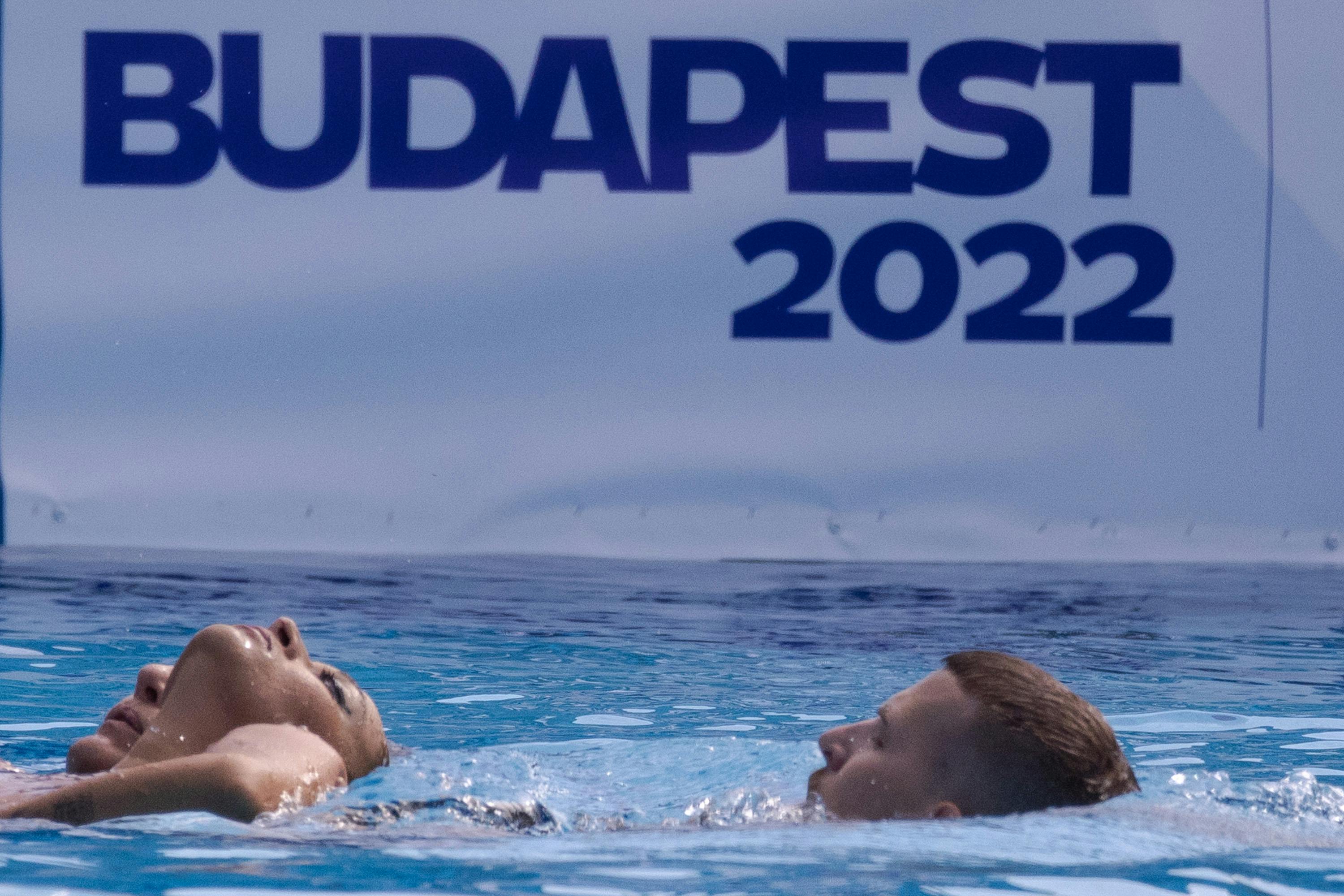 Synkronsvømmer Anita Alvarez i alvorlige problemer under den individuelle finale i synkronsvømning ved VM i Budapest