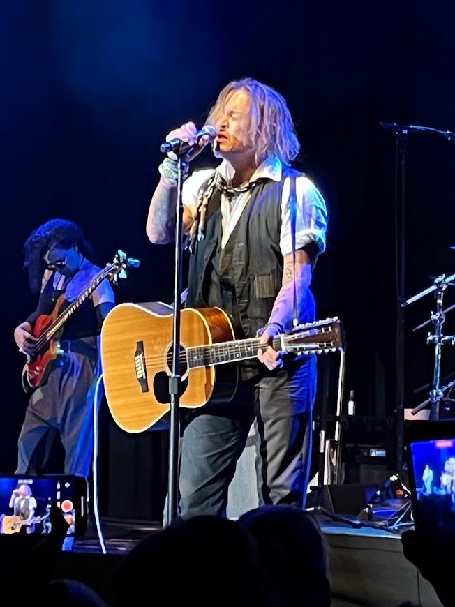 Johnny Depp gav den tirsdag aften gas i Amager Bio.