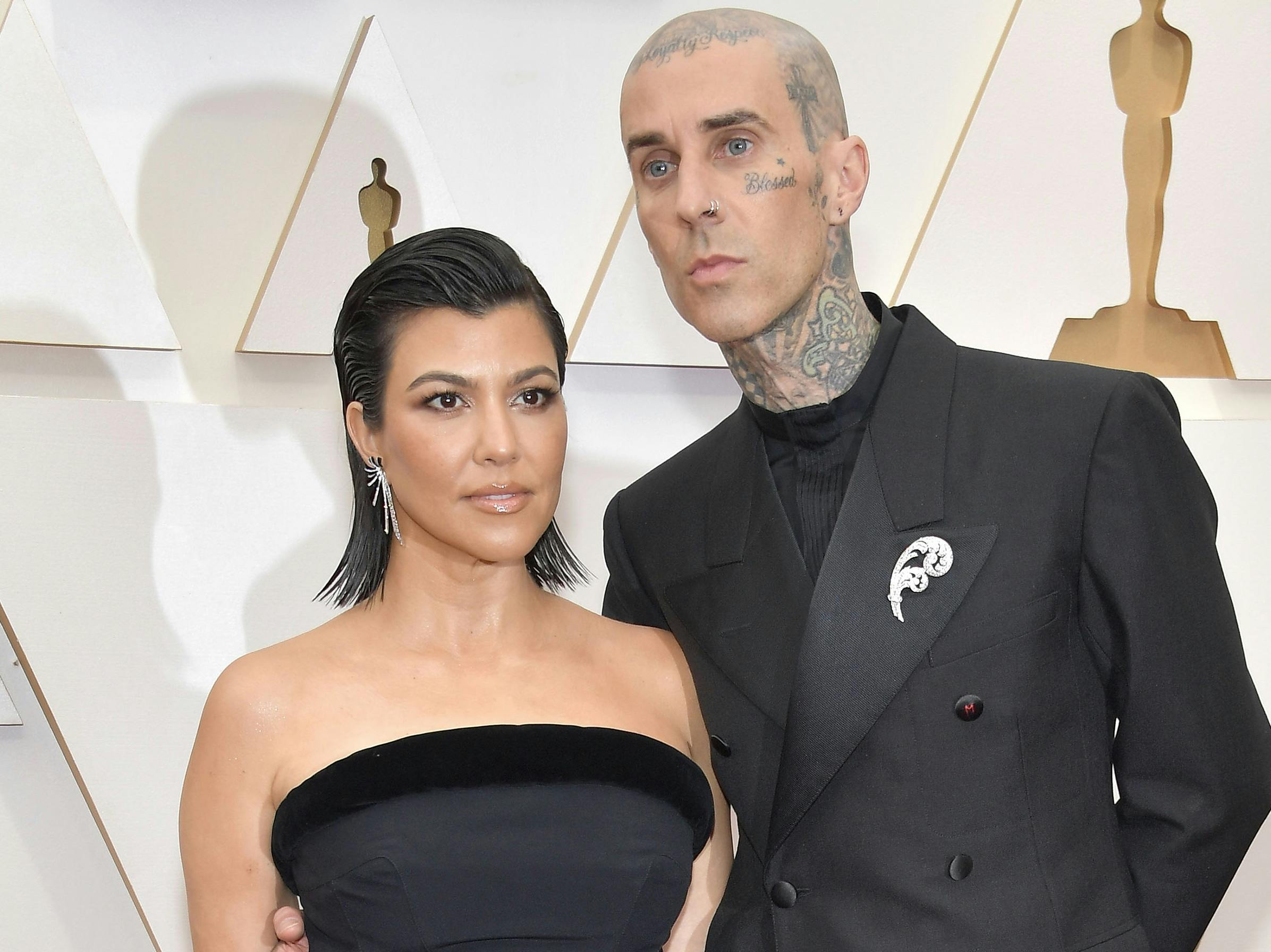 Travis Barker og Kourtney Kardashian.