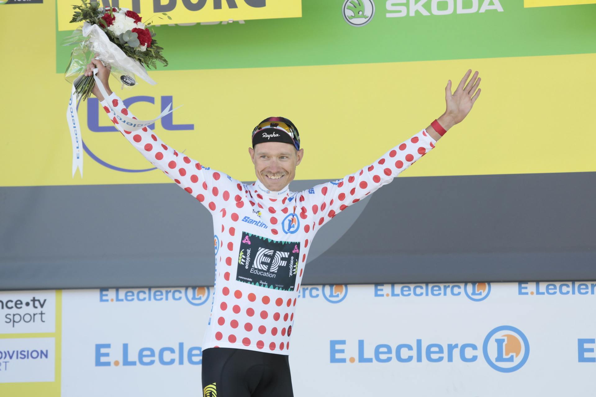 Magnus Cort sikrede sig den prikkede bjergtrøje efter anden etape af Tour de France.