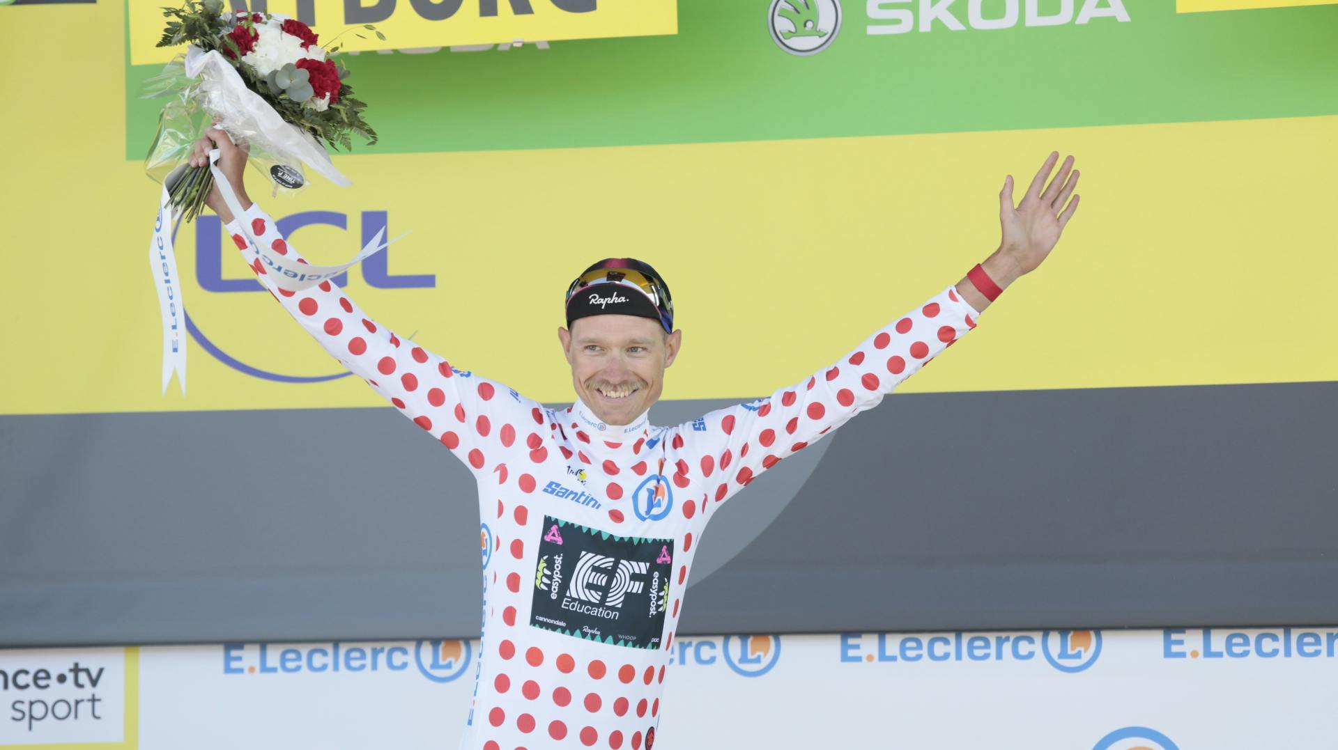 Magnus Cort sikrede sig den prikkede bjergtrøje efter anden etape af Tour de France.
