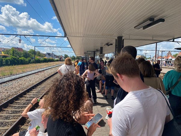 Trafikkaos på vej til Roskilde Festival