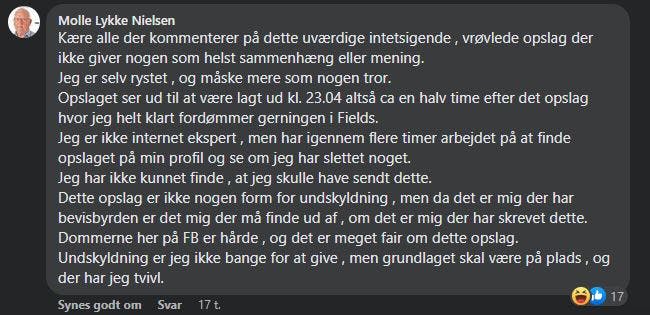 Molle Lykke Nielsen svare på kritik