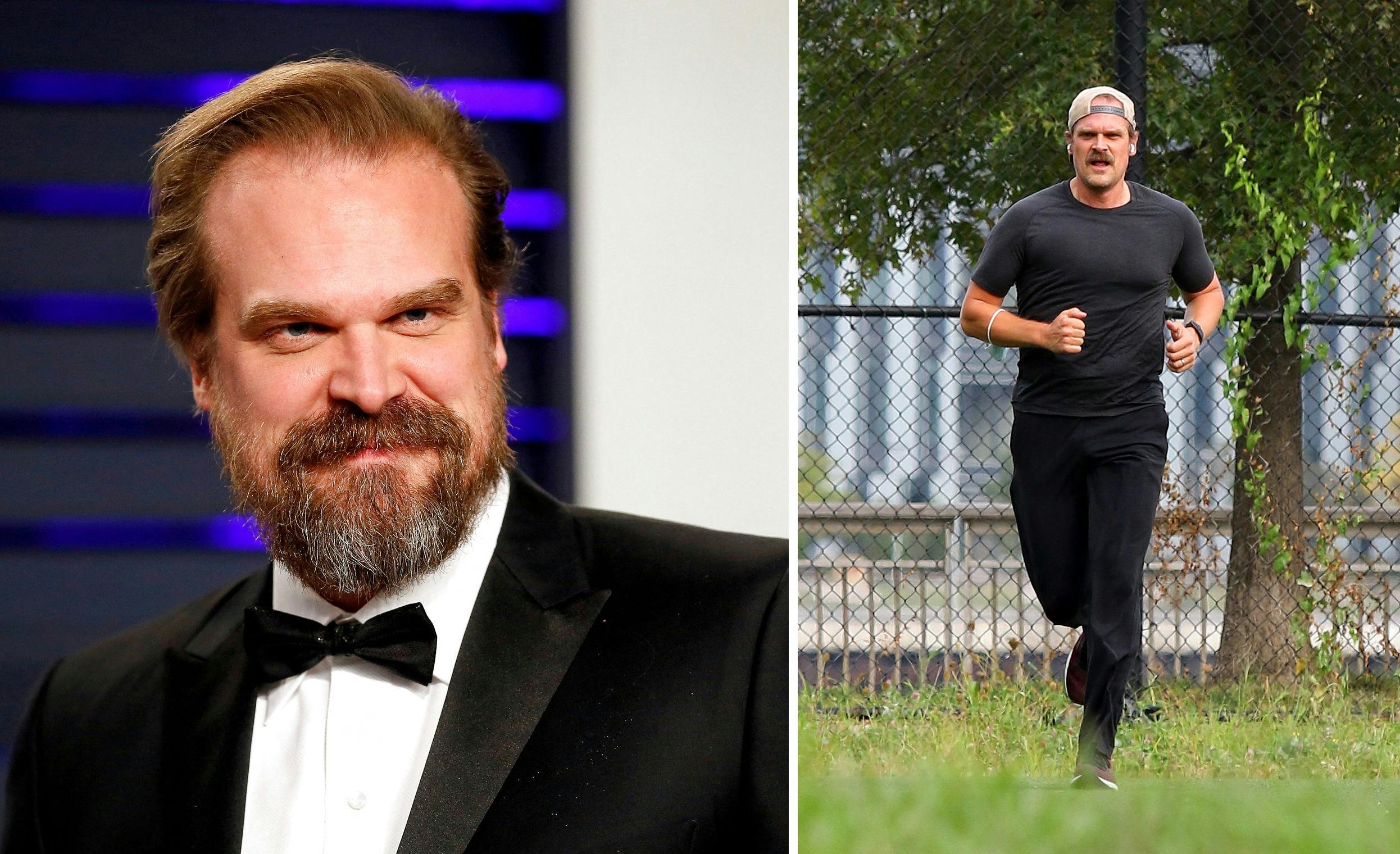 Det er tydeligt at se David Harbours vægttab mellem de to sæsoner.