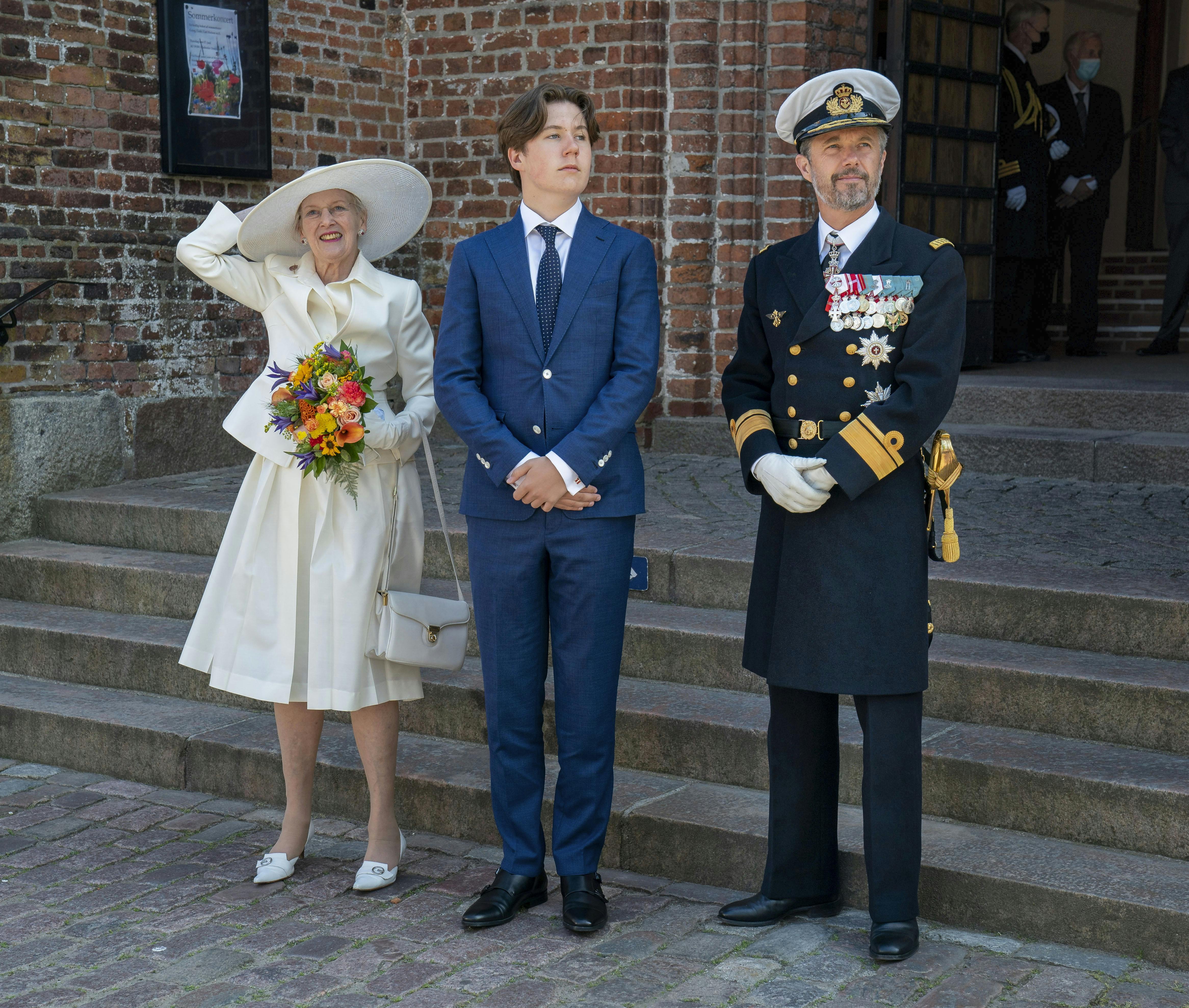 Dronning Margrethe, prins Christian og kronprins Frederik