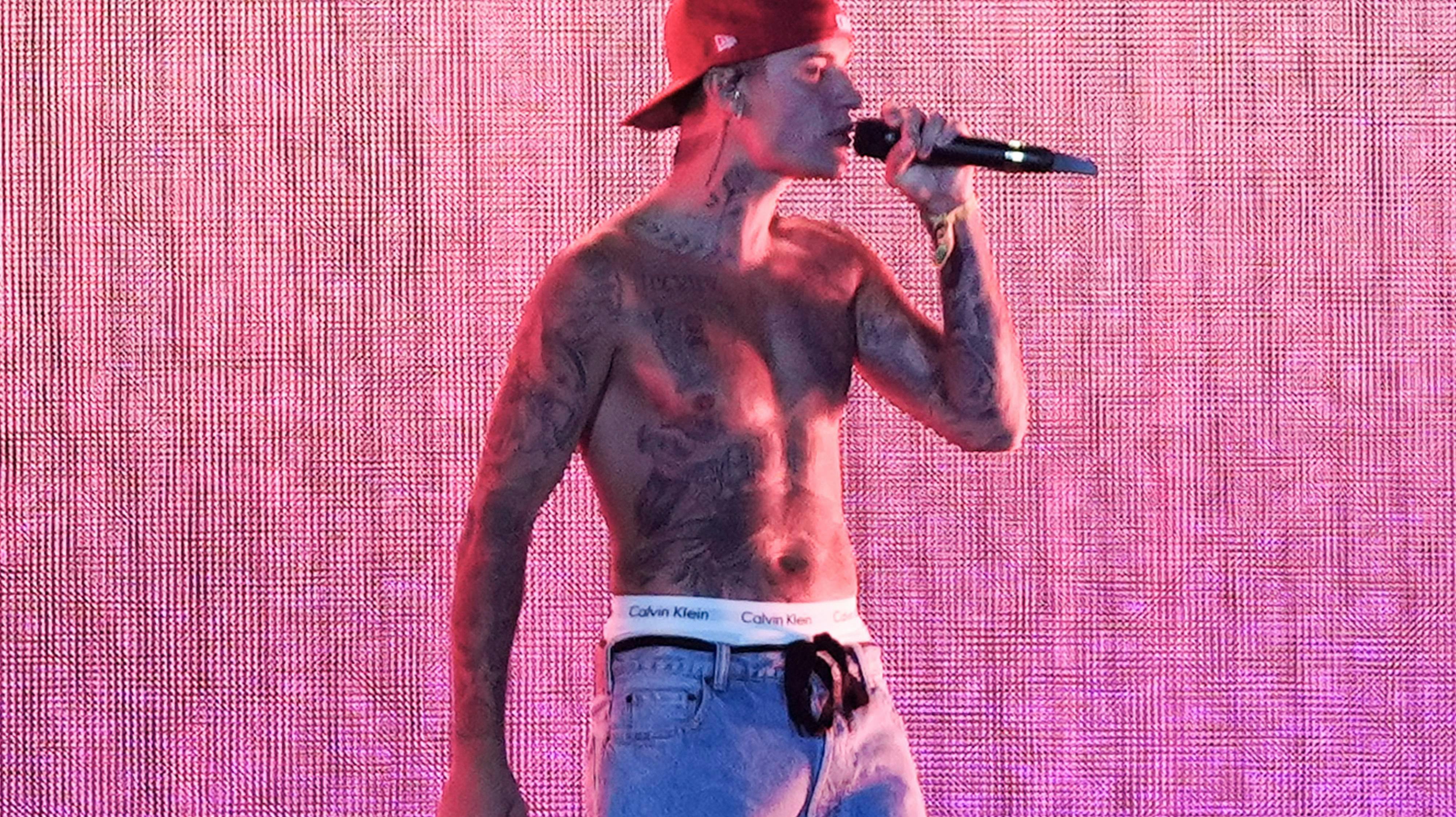 Justin Bieber under en optræden tilbage i april.