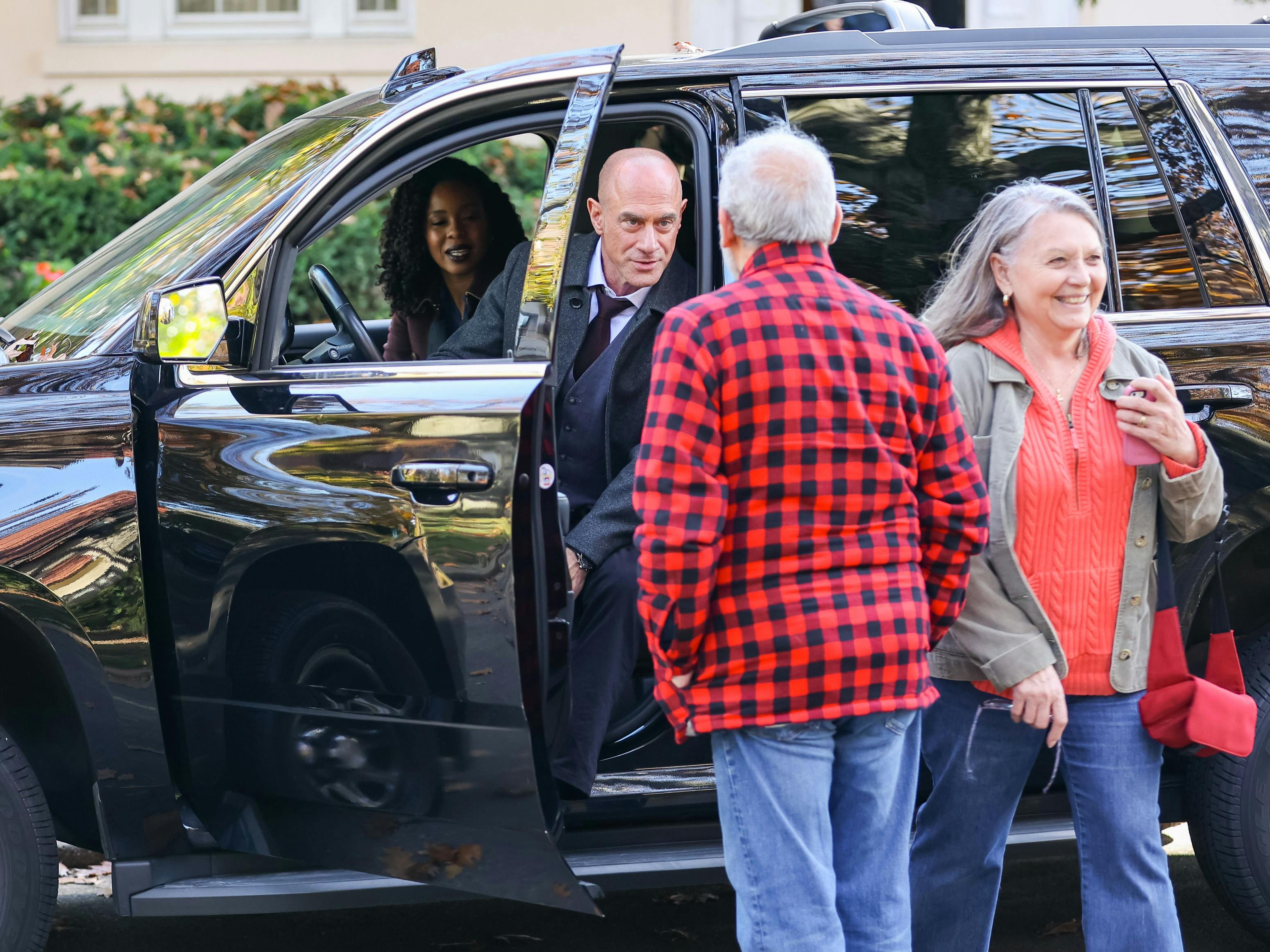 Foto fra optagelserne til "Law &amp; Order: Organized Crime" taget i november 2021.