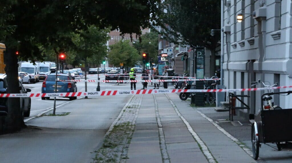 Politiet var massivt til stede på Borups Allé på Frederiksberg tirsdag aften 