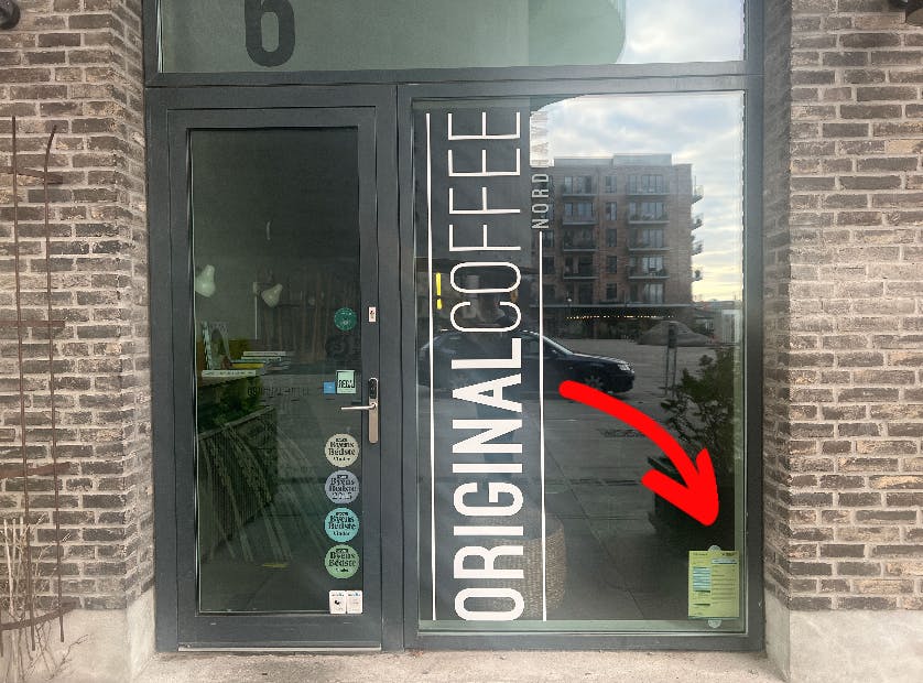 Original Coffee i Nordhavnen har fået to sure smileys