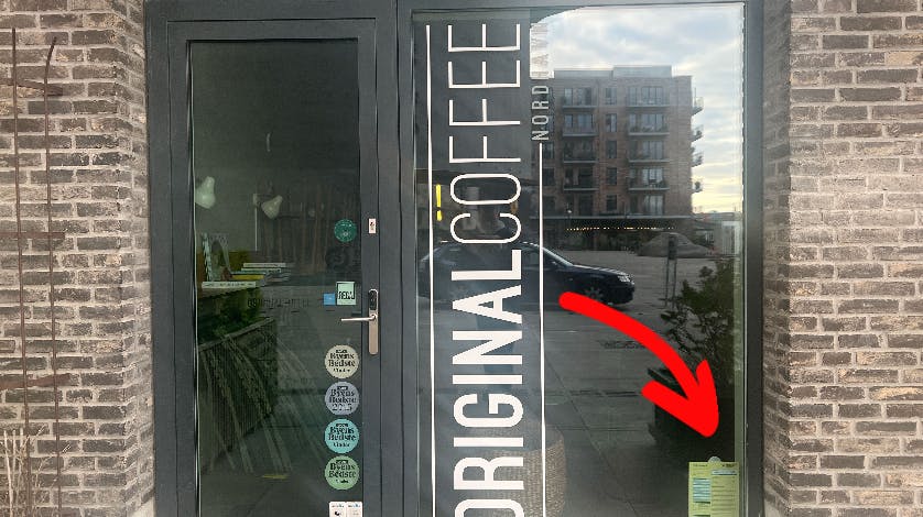 Original Coffee i Nordhavnen har fået to sure smileys