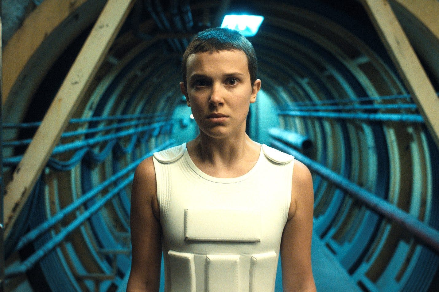 Millie Bobby Brown i rollen som Eleven i Netflix-hittet "Stranger Things".