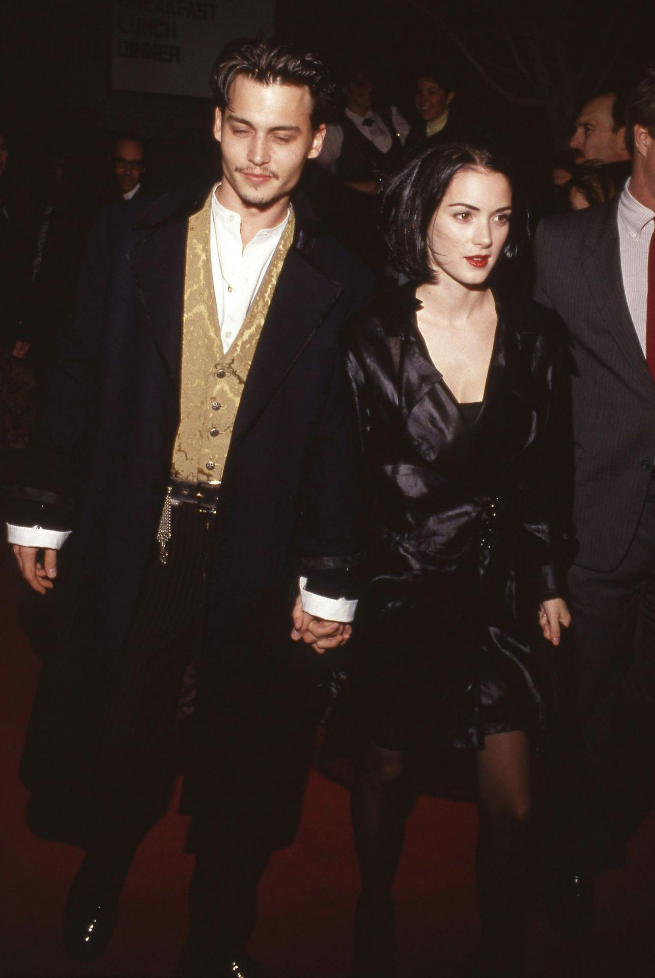 Arkivfoto af Johnny Depp and Winona Ryder, fotograferet i 1990.