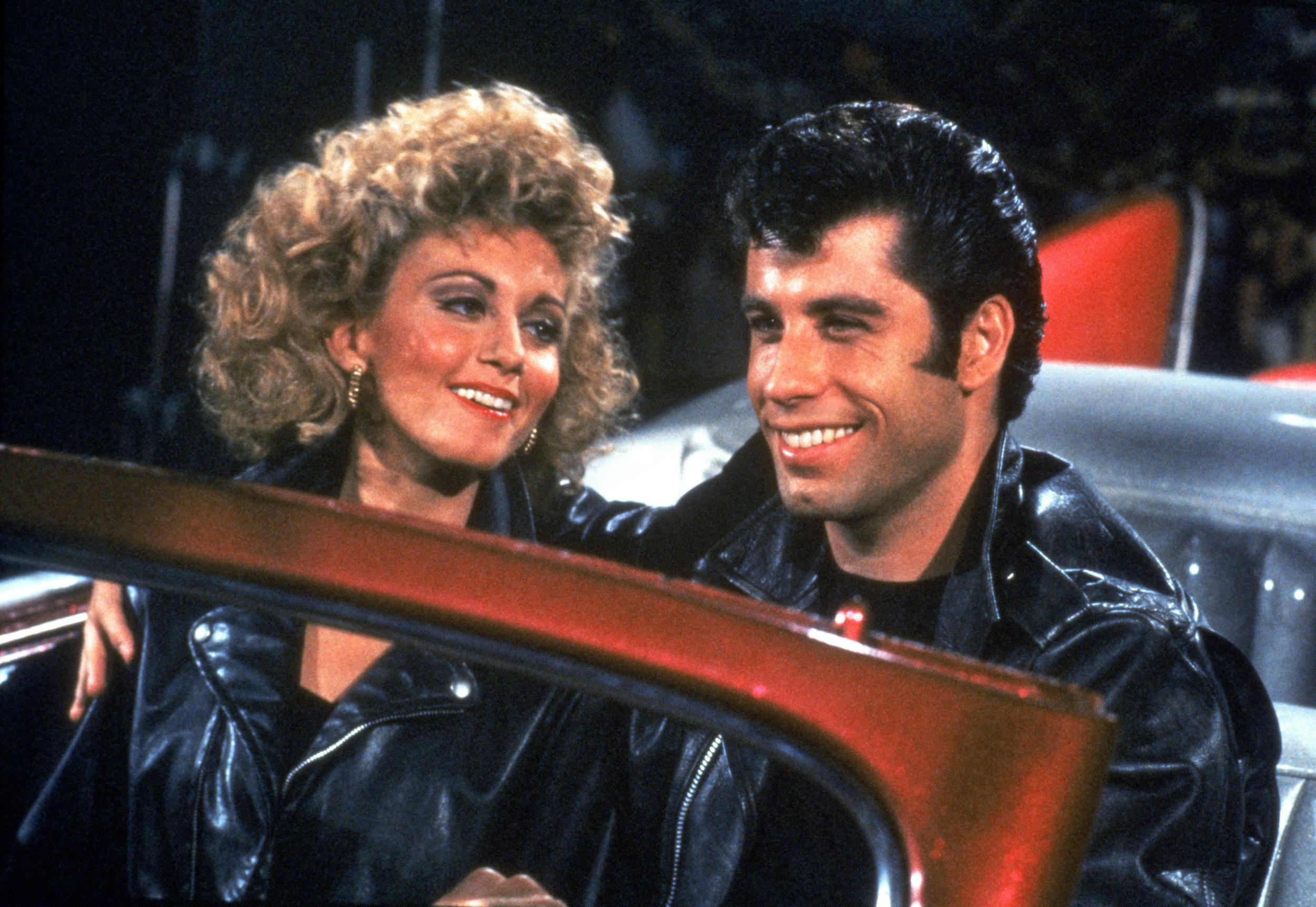 Olivia Newton-John og John Travolta i "Grease".