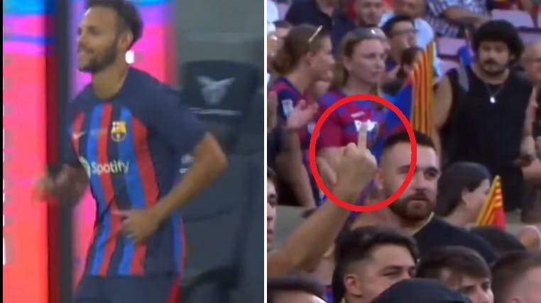 Martin Braithwaite blev ikke ligefrem velmodtaget af Barcelona-fans søndag.