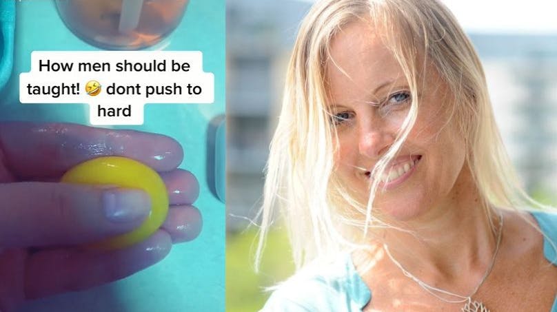 Man kan faktisk lære noget om sex på tiktok, mener sexologen Katrine Berling, der har set æggeblomme-video.