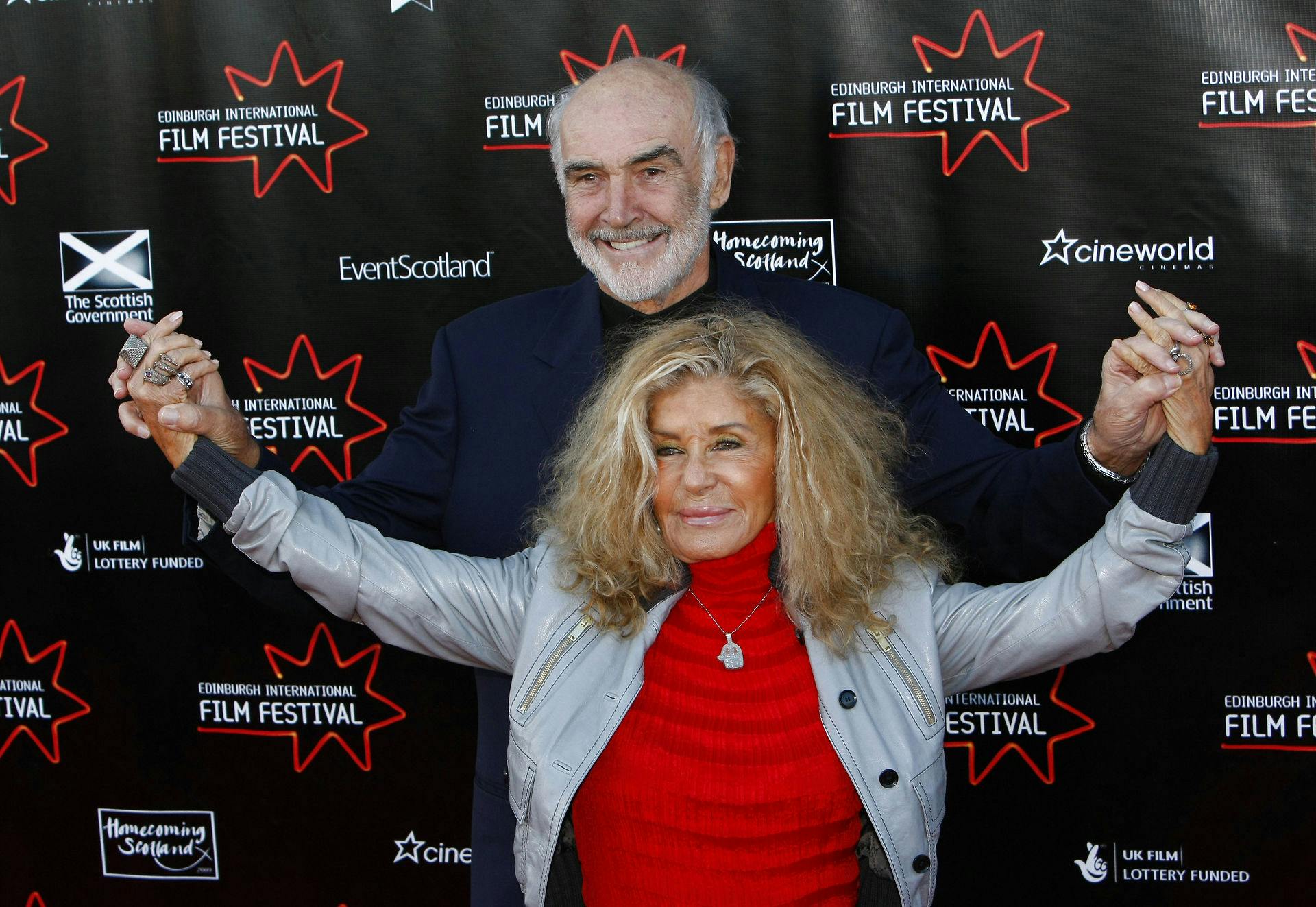 Arkivfoto af Sean Connery og Micheline Roquebrune.