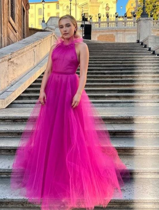 Florence Pugh til Valentino-showet i Rom tidligere på året.
