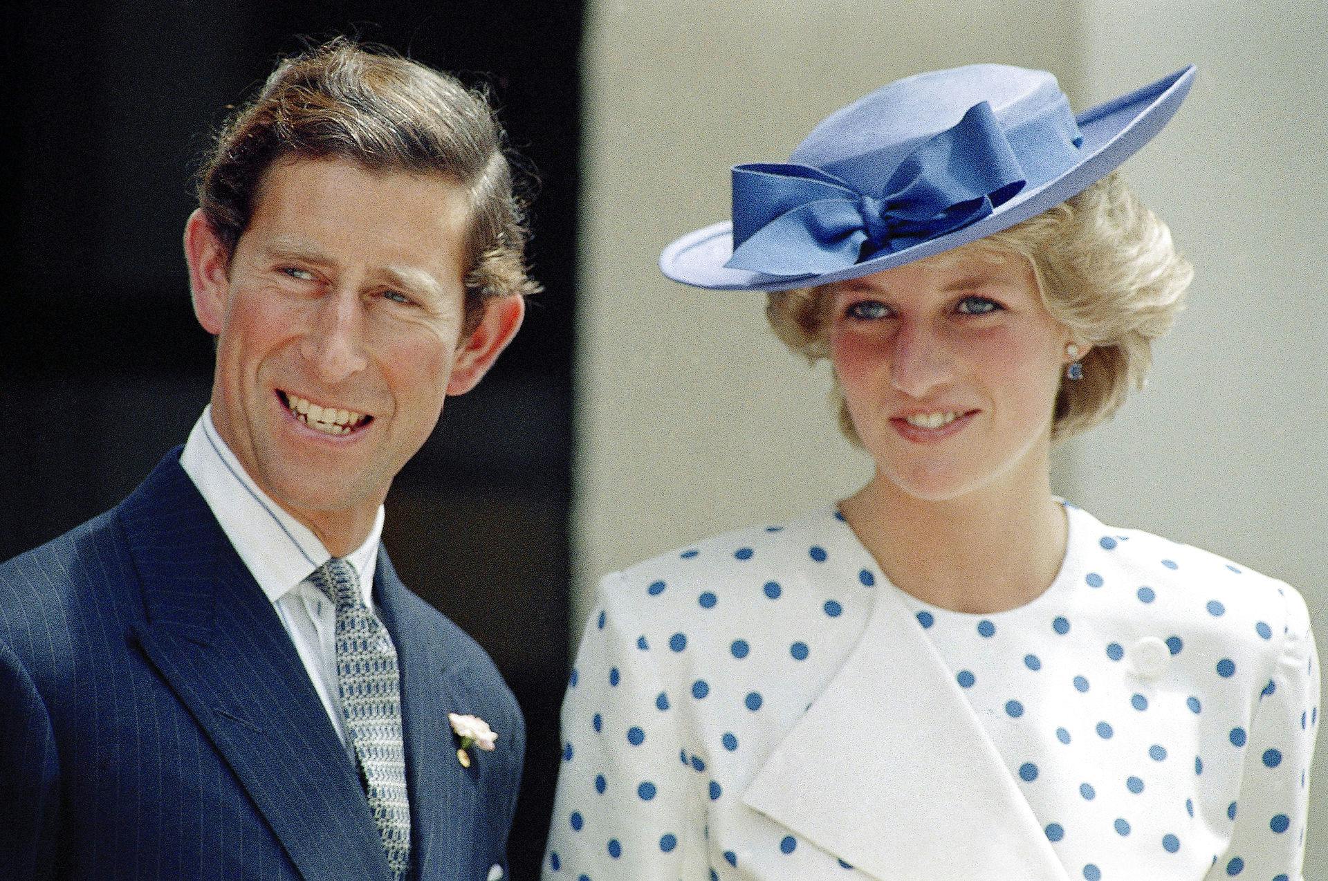 Prins Charles med sin hustru, prinsesse Diana, under besøg i Australien i november 1985.