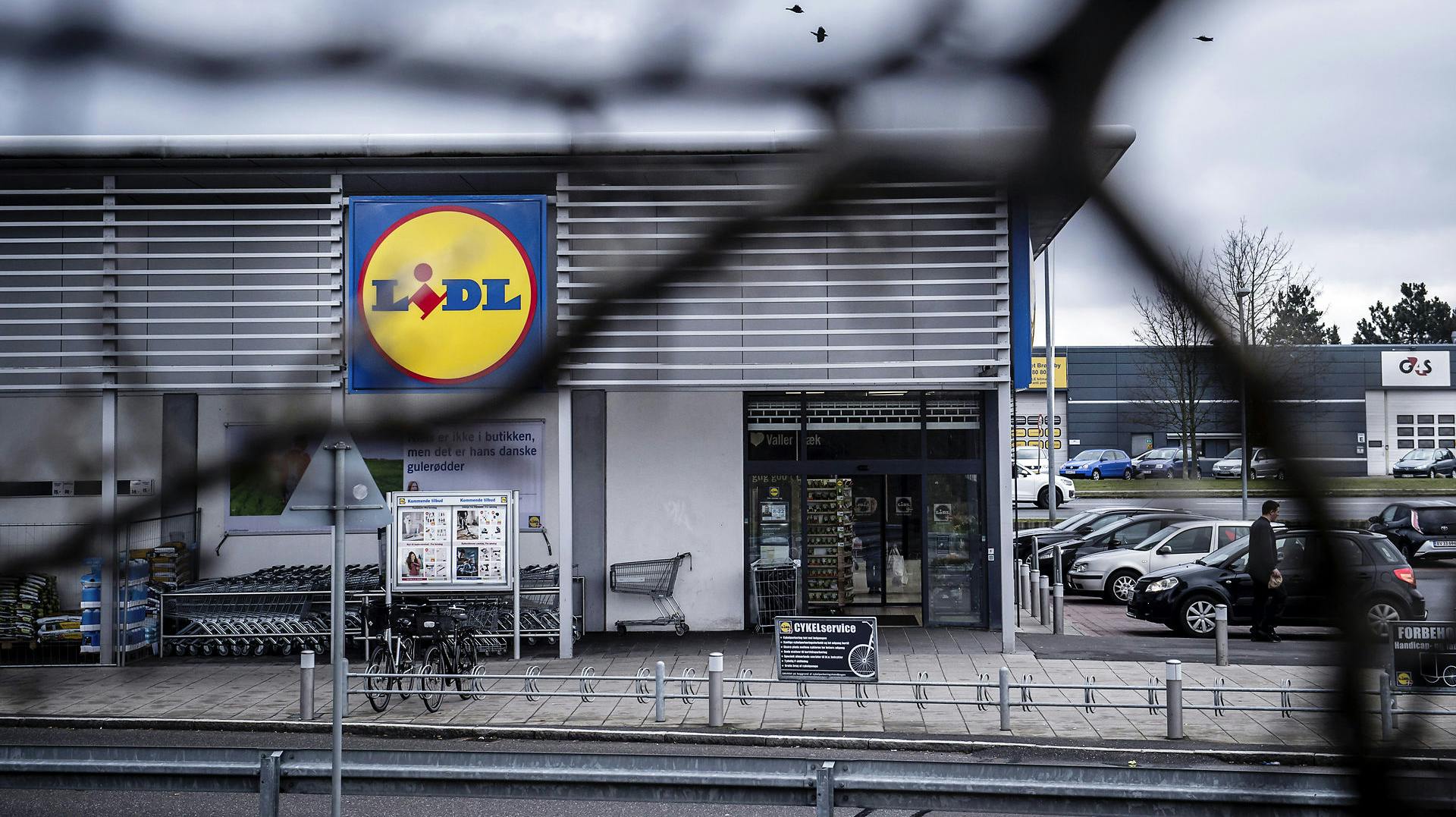 Det var både blodigt og dramatisk i en Lidl-butik i Odense lørdag aften. Her er der dog tale om en anden Lidl i Vallensbæk.