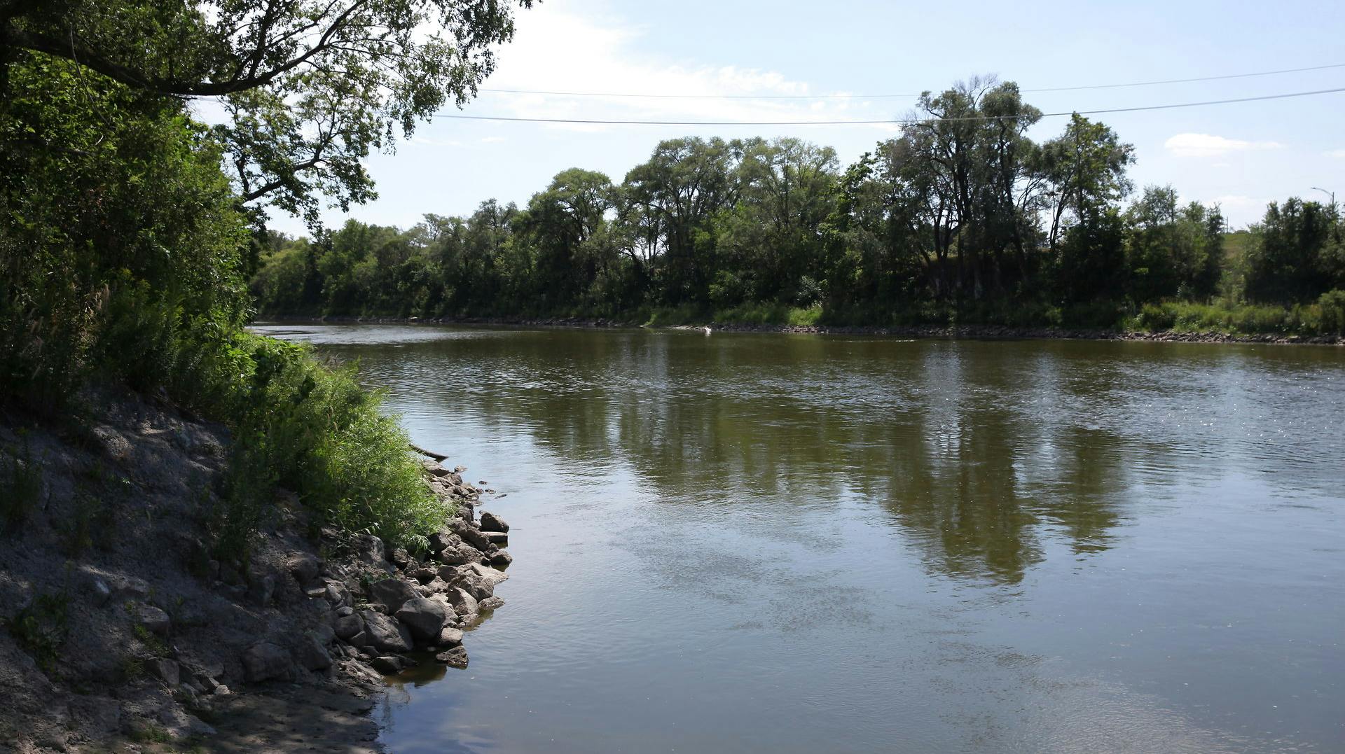 Det var her – i Elkhorn River i Nebraska – at drengen badede og efterfølgende blev syg. nbsp;