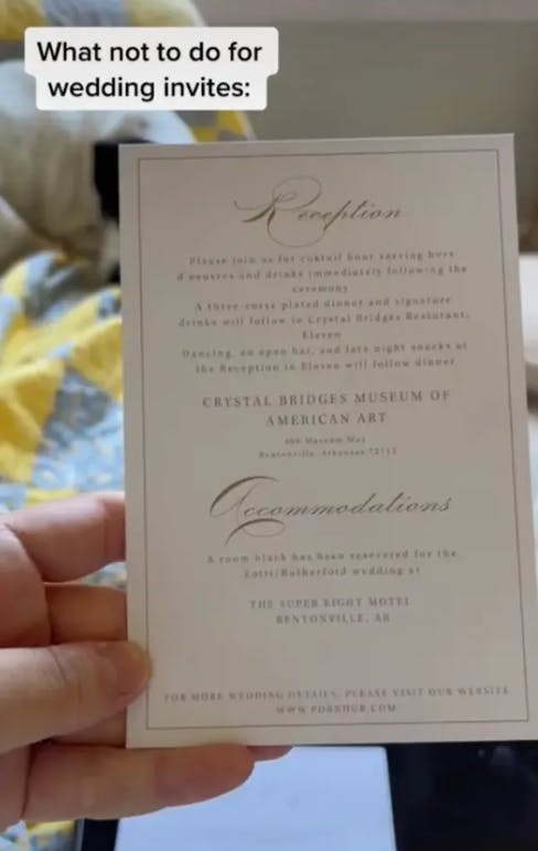 Ved første øjekast ser invitationen helt perfekt ud... lige indtil du nærlæser den.