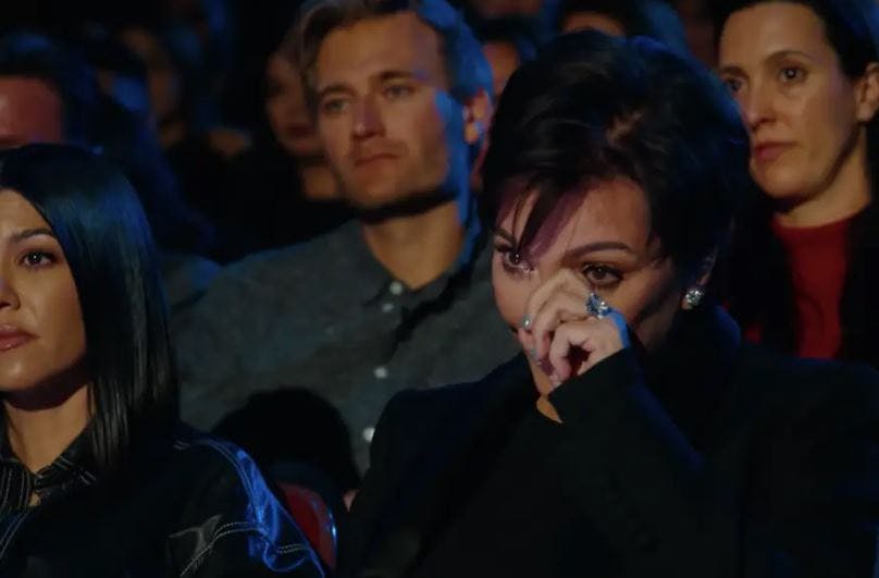 Kardashian-klanens leder, Kris Jenner, var også tydeligt berørt af Kim Kardashians beretning.