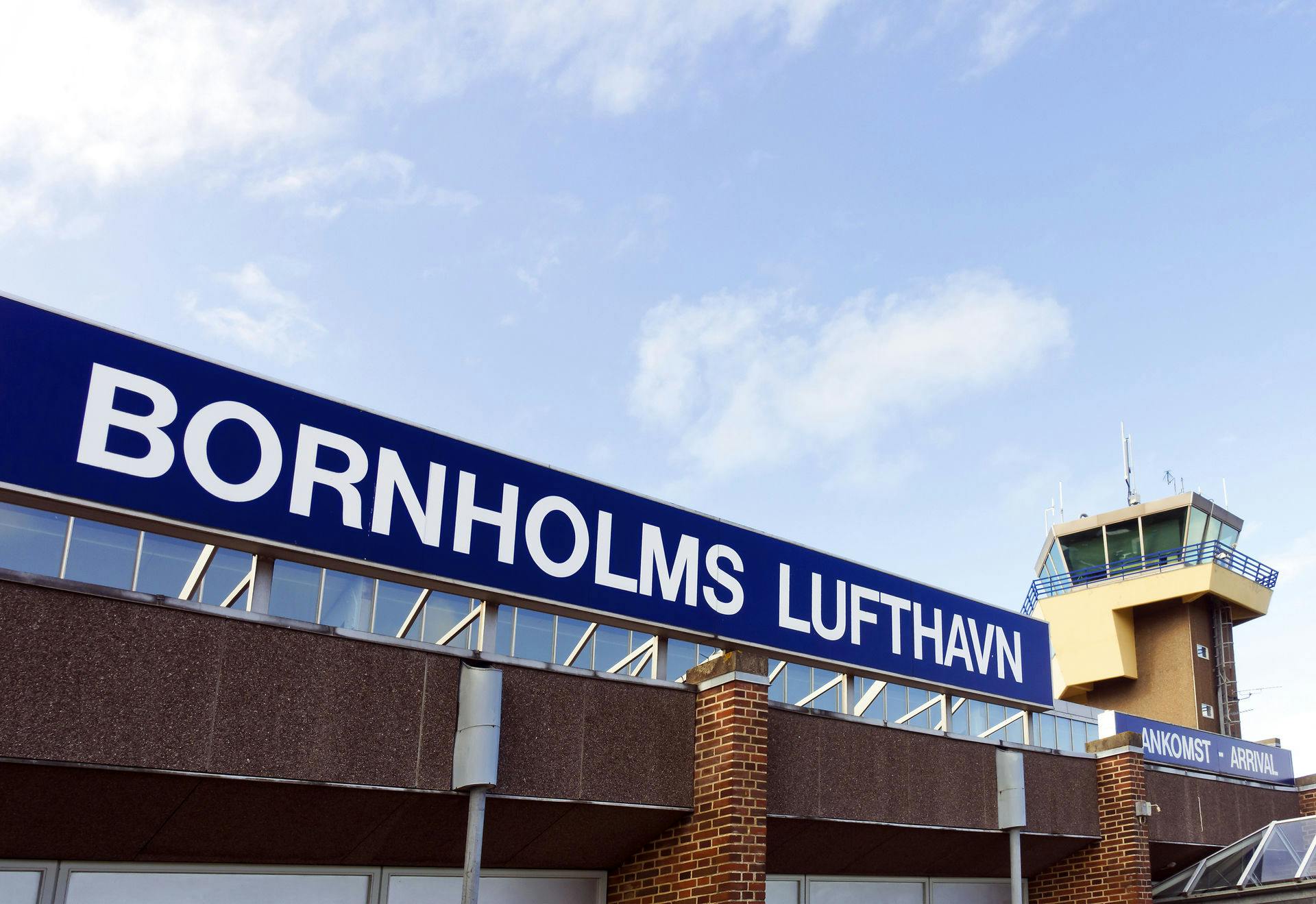 Lørdag ligger Bornholms Lufthavn i Rønne helt stille.