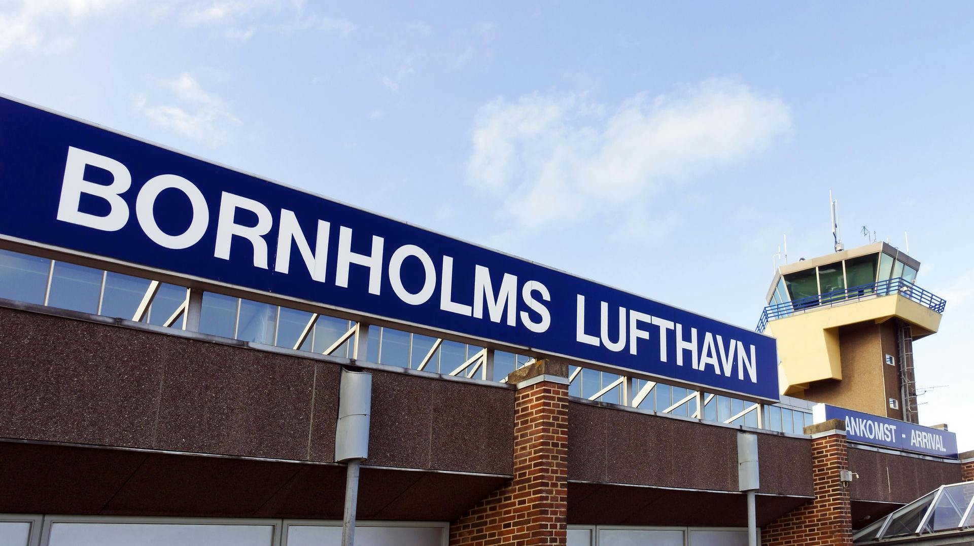 Lørdag ligger Bornholms Lufthavn i Rønne helt stille.