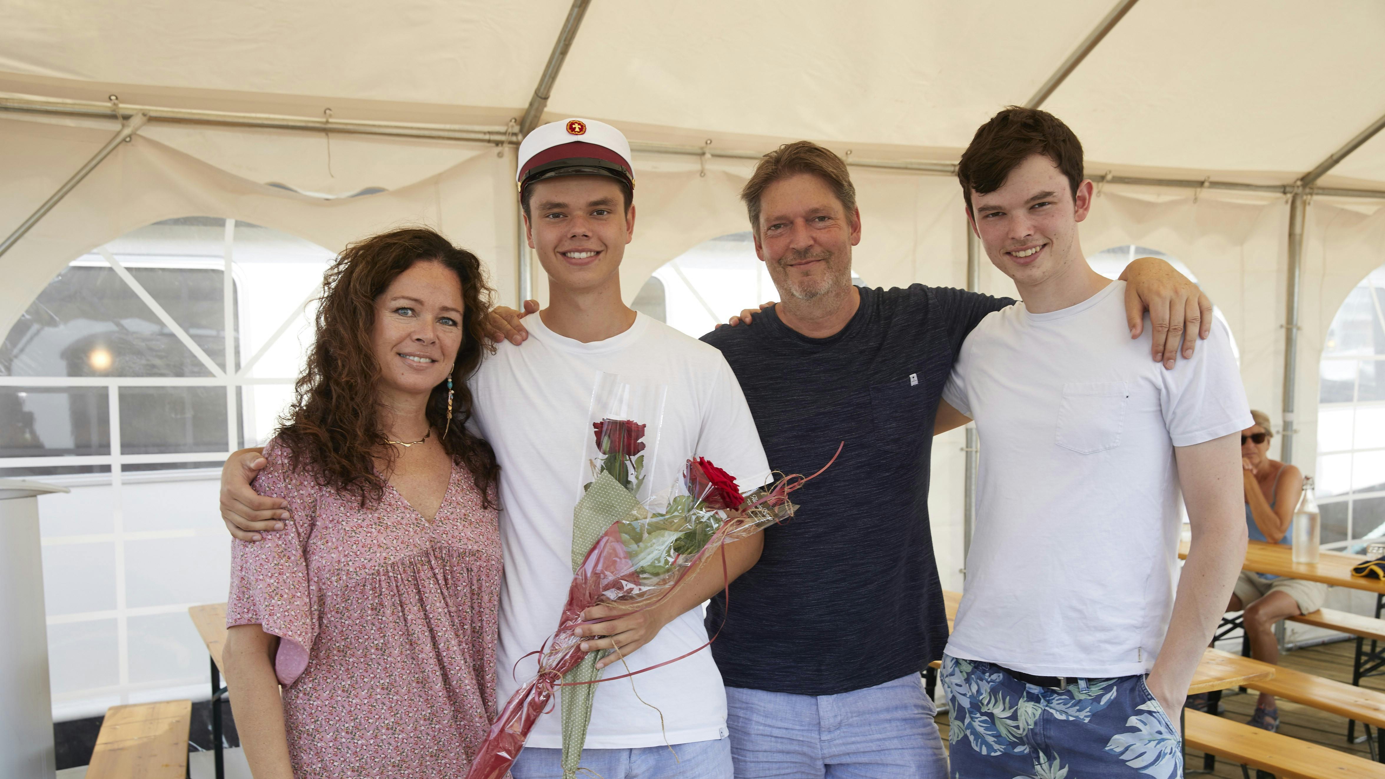 Oscar Elhauge, Christian Elhauge, Tina Elhauge og Mogens Elhauge