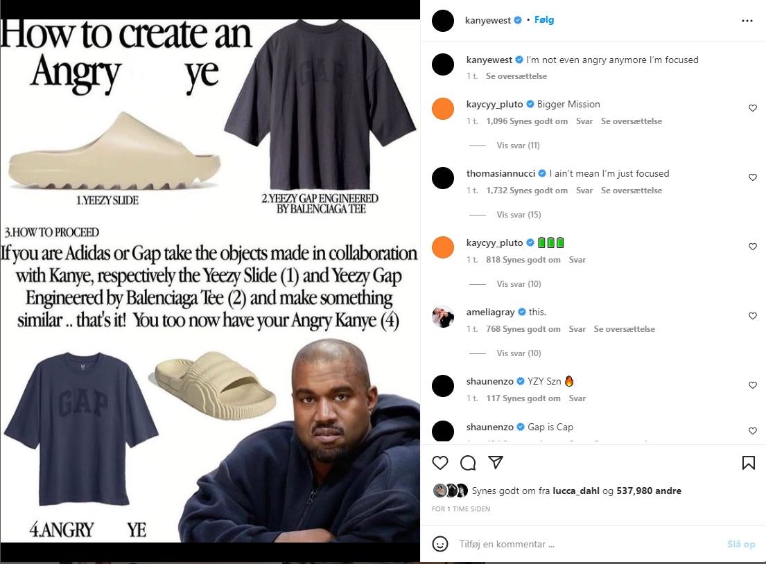 Kanye mod gap og Adidas