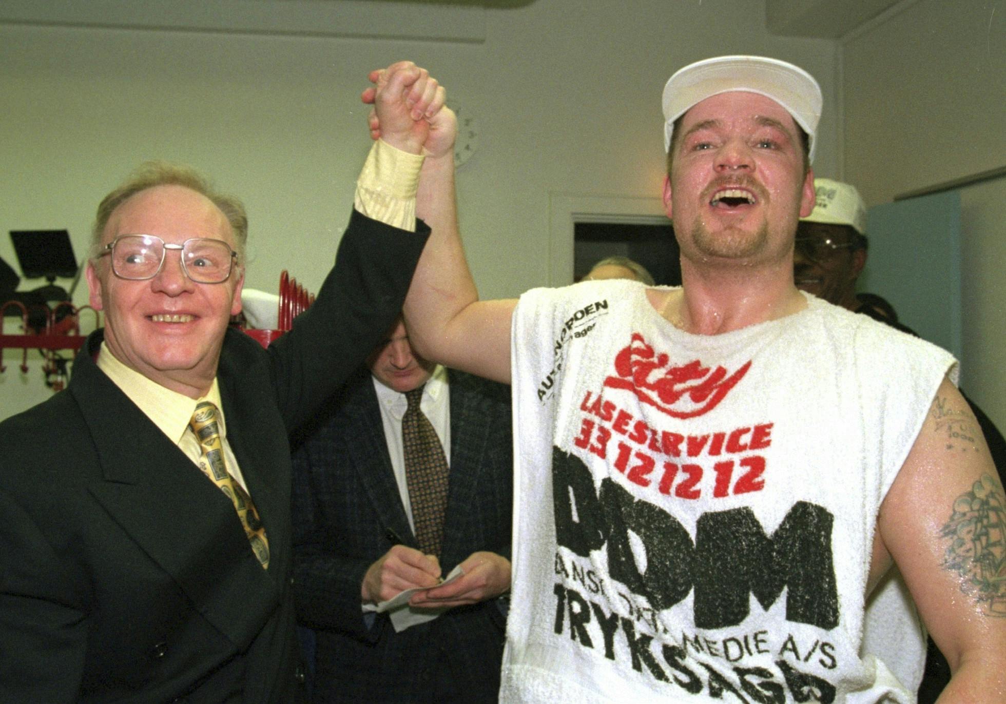 Mogens Palle sammen med Brian Nielsen. 