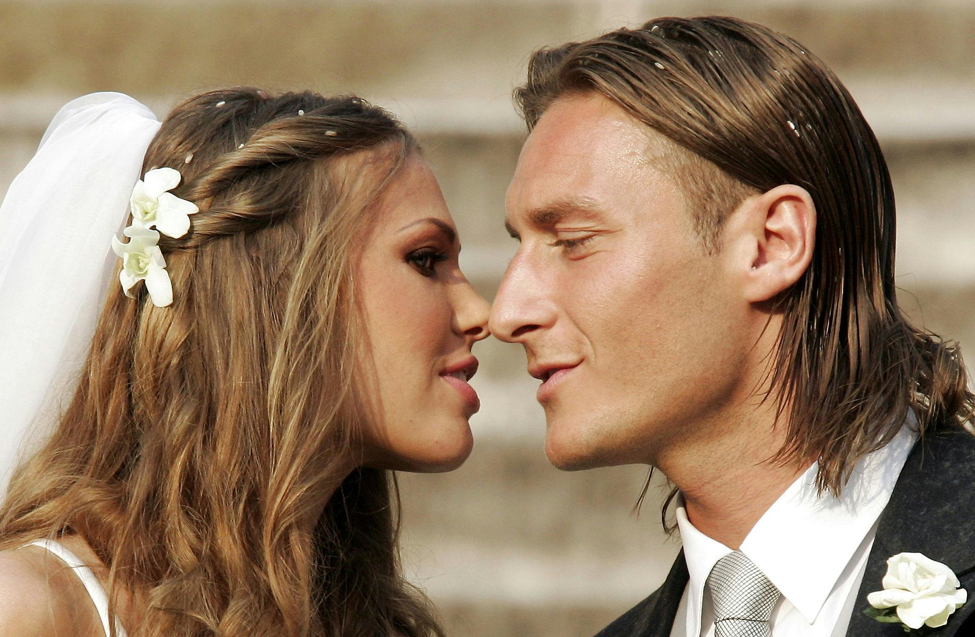Francesco Totti og Ilary Blasi blev gift i juni 2005.
