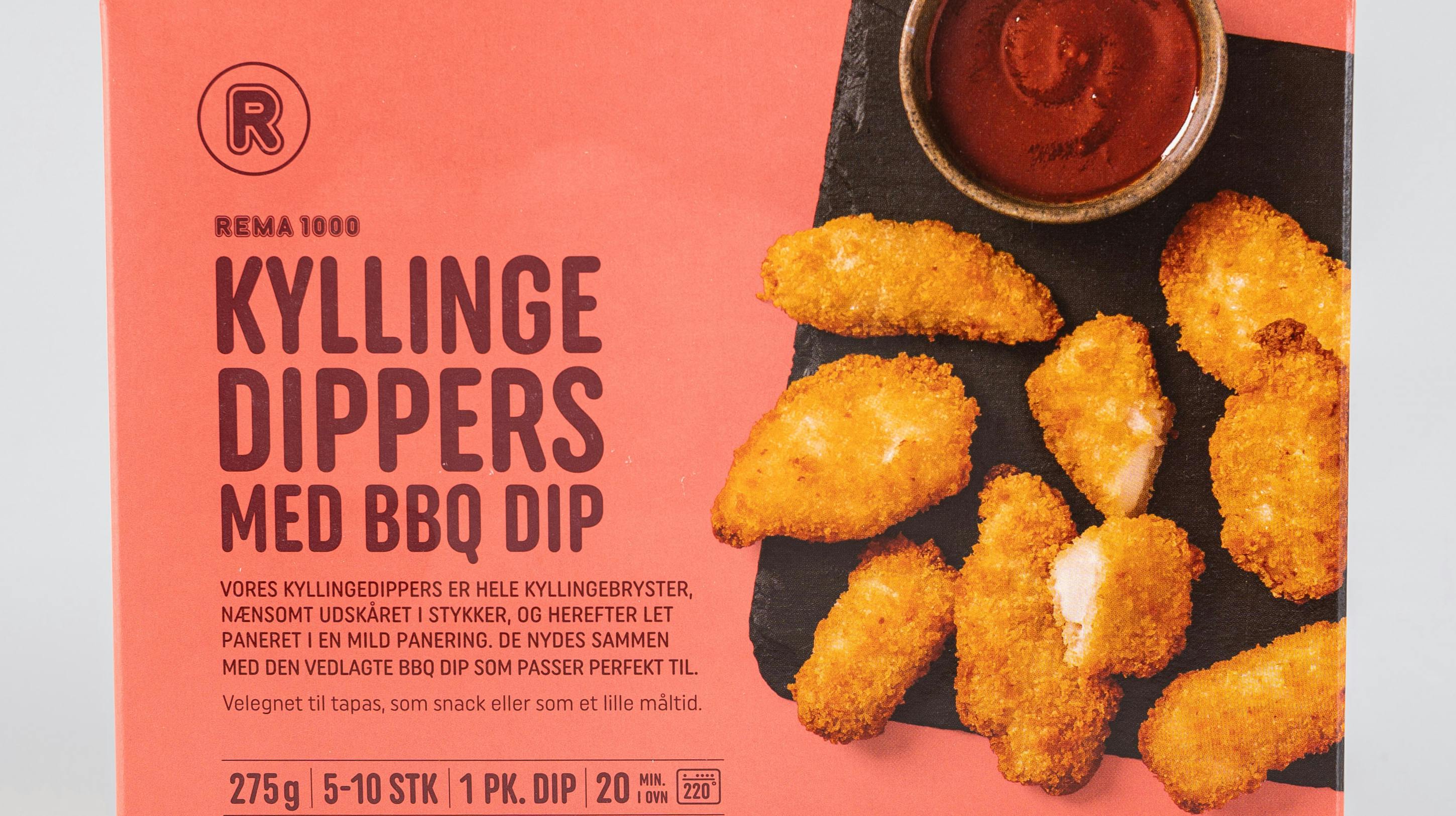 Kyllingestykkerne kan indeholde blåt plastik.