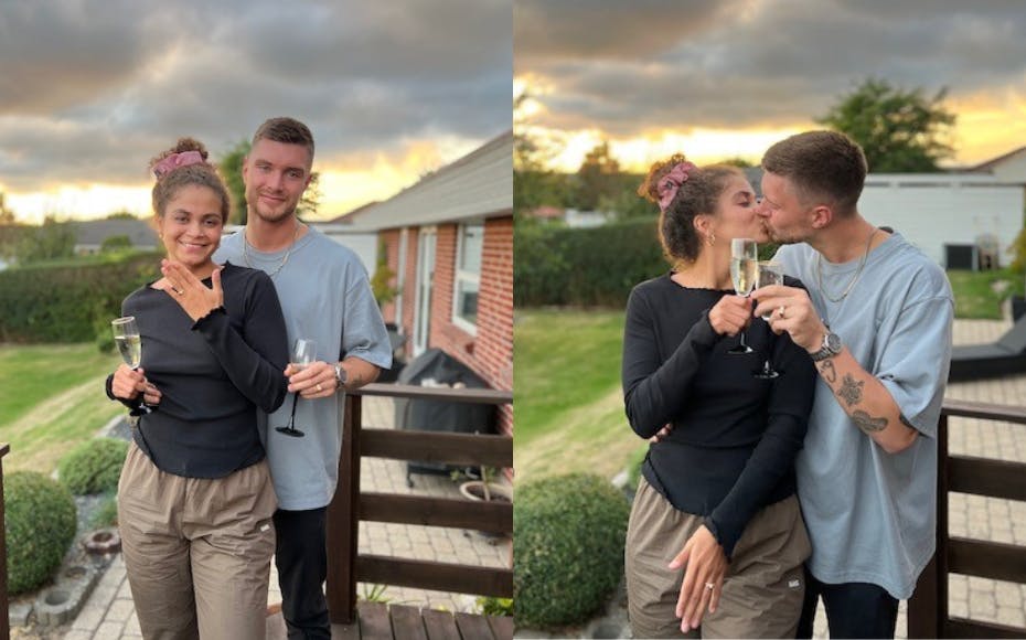 Emil havde naturligvis sørget for champagne til den store dag.