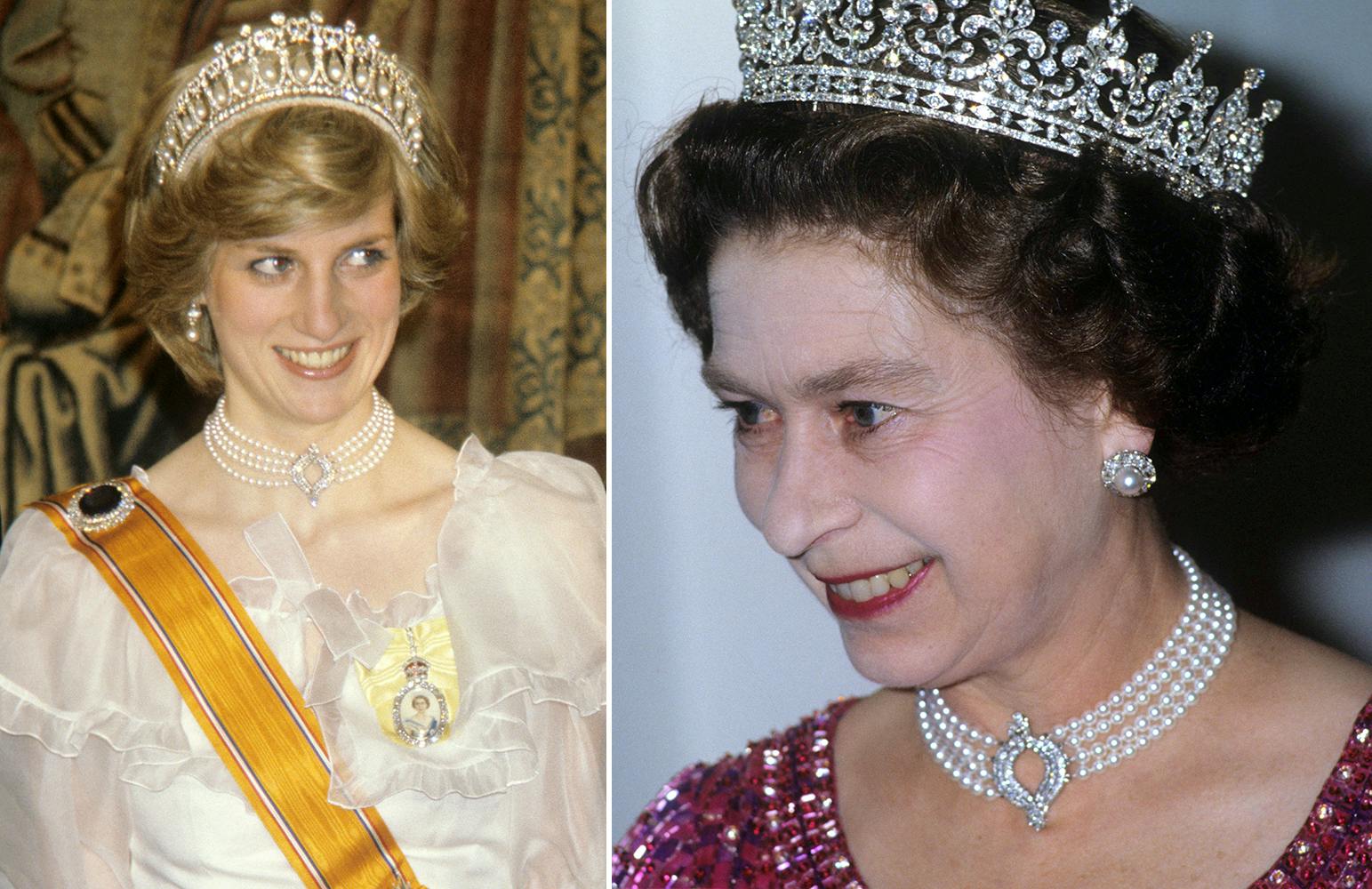 Både prinsesse Diana og dronning Elizabeth har båret den halskæde, som hertuginde Kate nu bærer. 