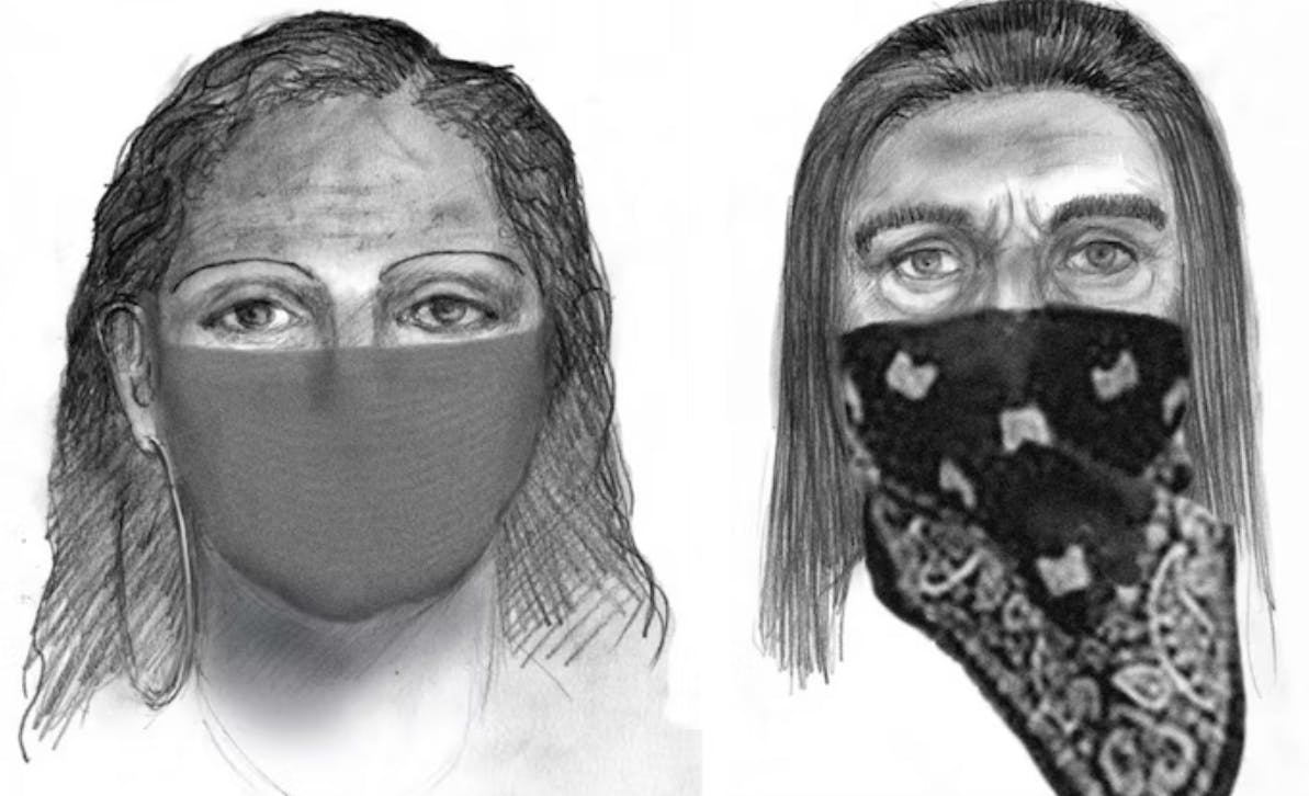 Sherri fik fremstillet denne tegning af de to kvinder, som hun påstod havde kidnappet hende. Men det hele var pure opspind.
