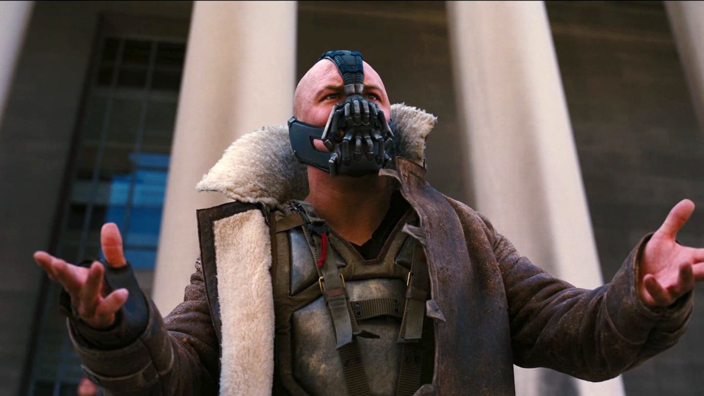 Tom Hardy som Bane i "The Dark Knight Rises".
