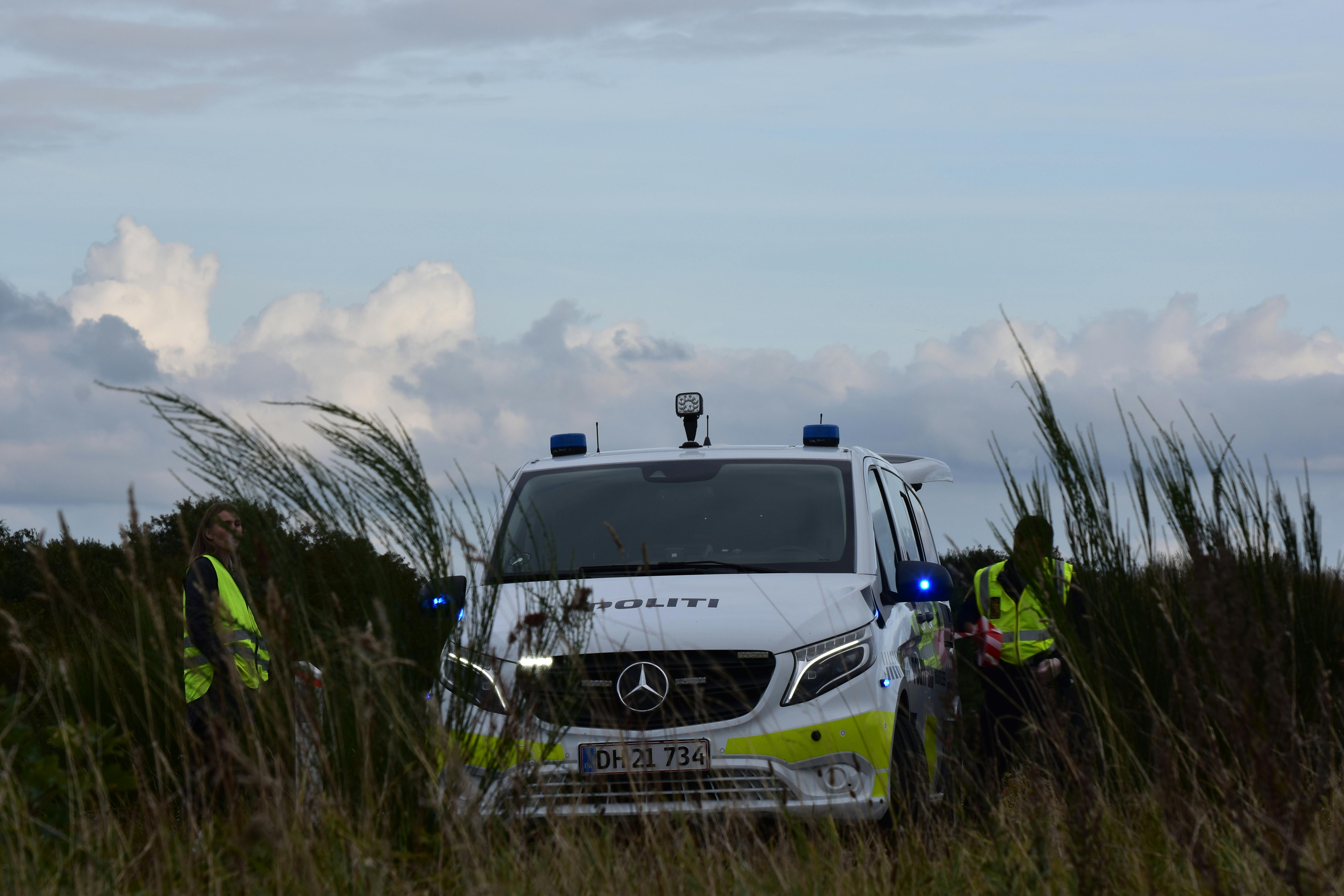 Politiet er på stedet.